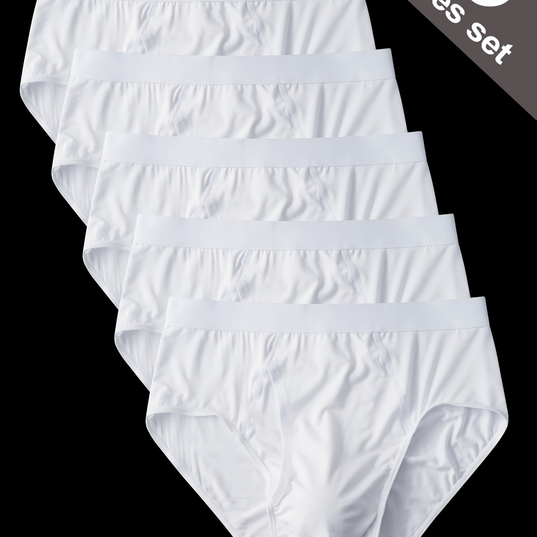 TEMU Set Of 's High-waisted Briefs Made From Modal Fabric, Soft And Comfortable With Stretch, -waisted Men's Open Triangle Underwear