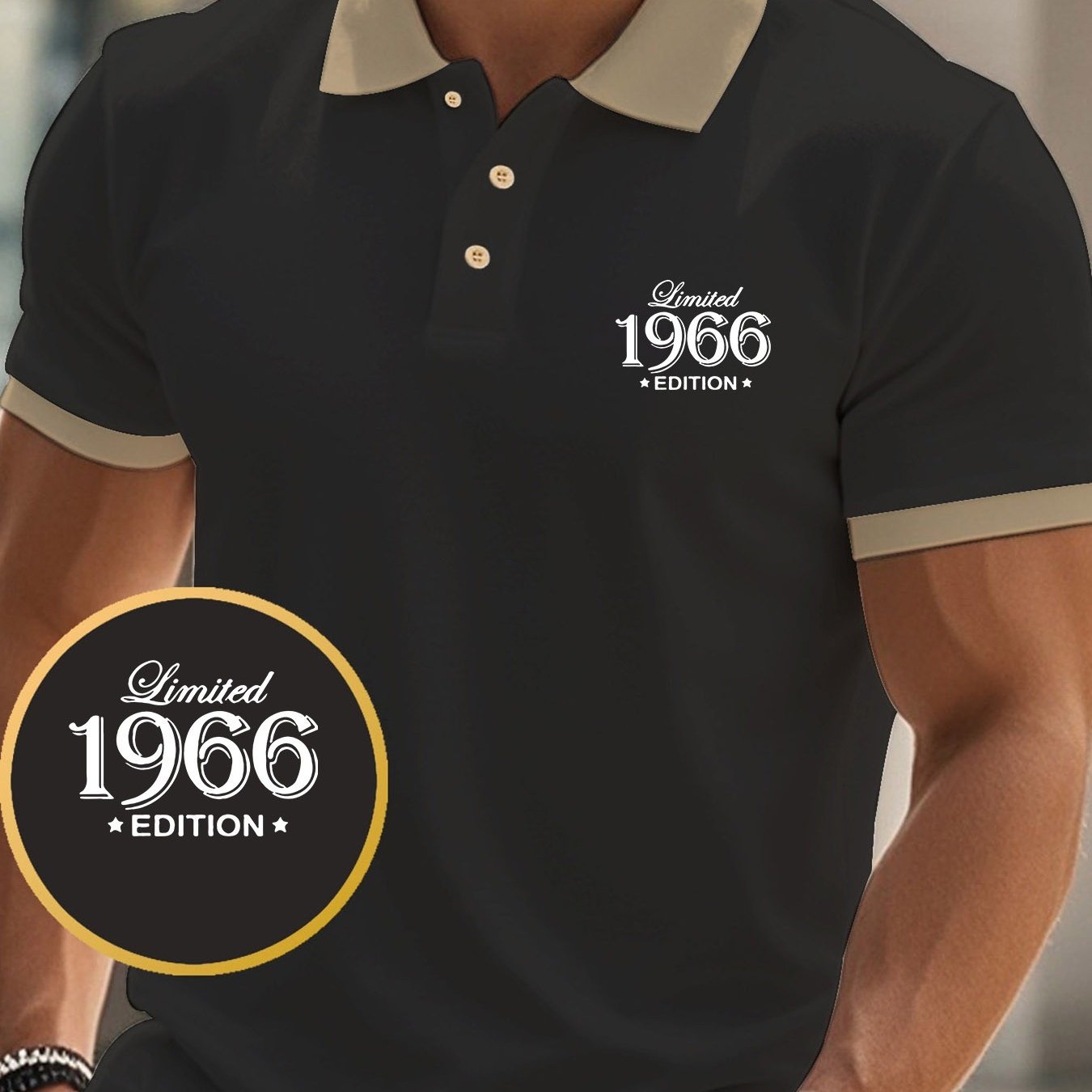 TEMU Edition 1966 Printed Men's Shirt, Suitable Casual And Business Casual Occasions. Short Sleeves, Summer Outdoor Parties. Unisex, Collectible
