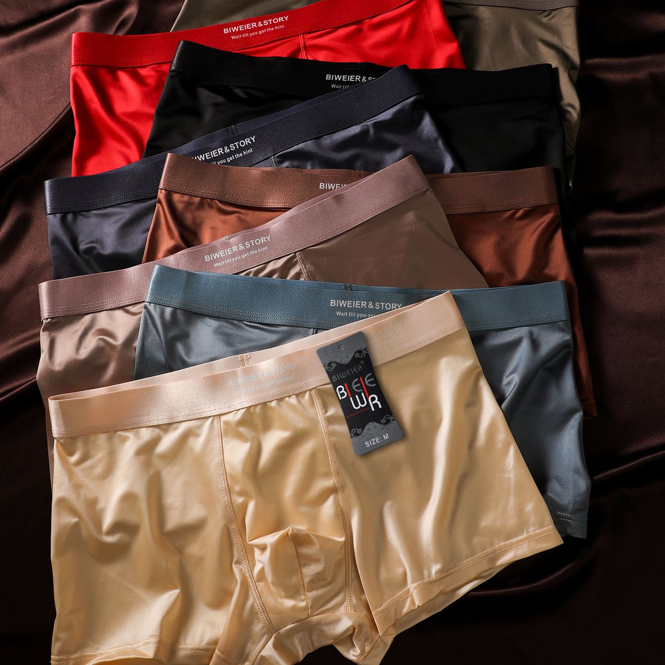 Image of 8pcs Biweier Men's Briefs, High-end And Light Luxury, Soft And Comfortable, Fashionable Underwear, Suitable For Men's Casual Sports