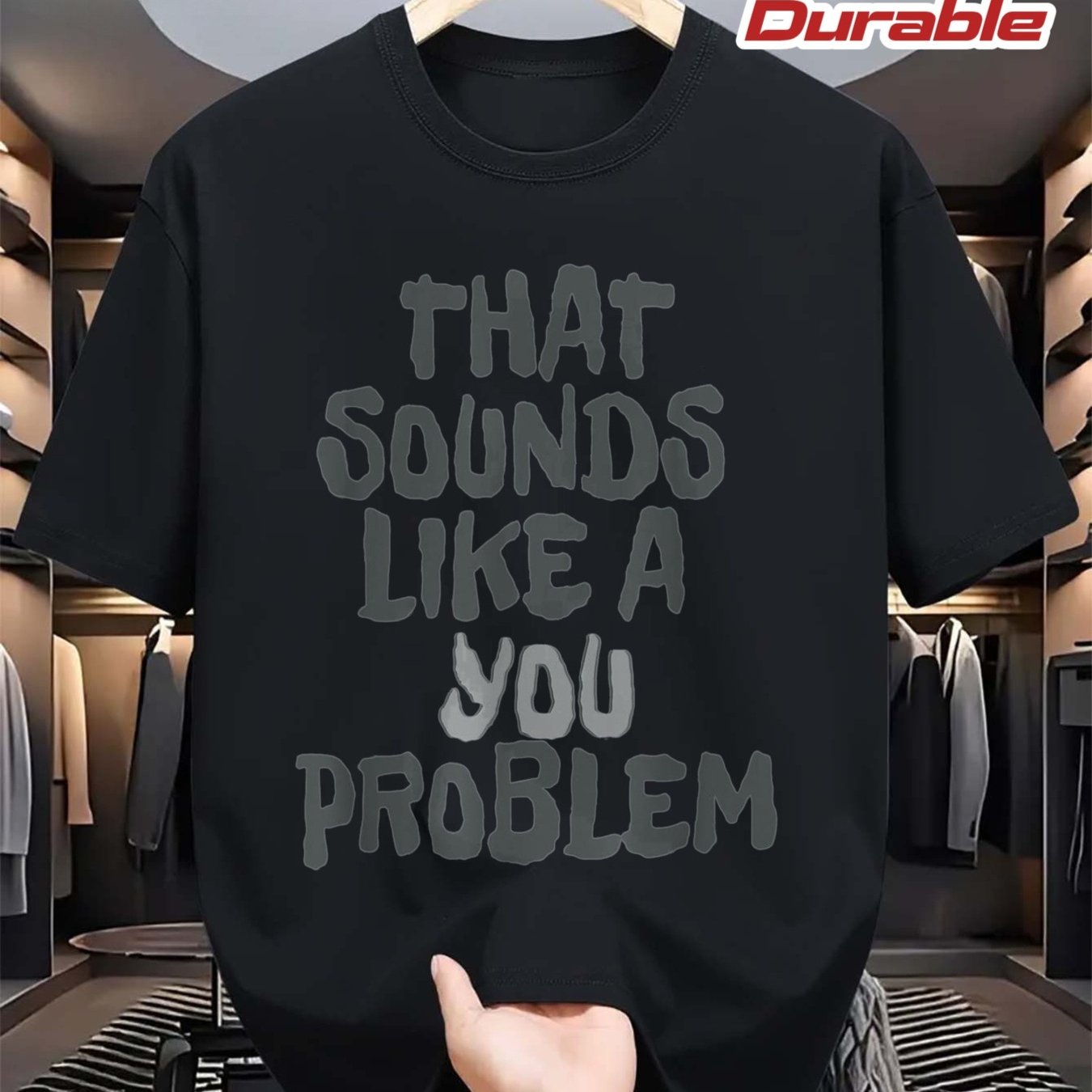 TEMU Adoptez et attitude uniques avec ! T-shirt noir proclame fièrement _ÇA SONNE PROBLÈME de TON CÔTÉ _ avec un T d'État vibrant que votre ,