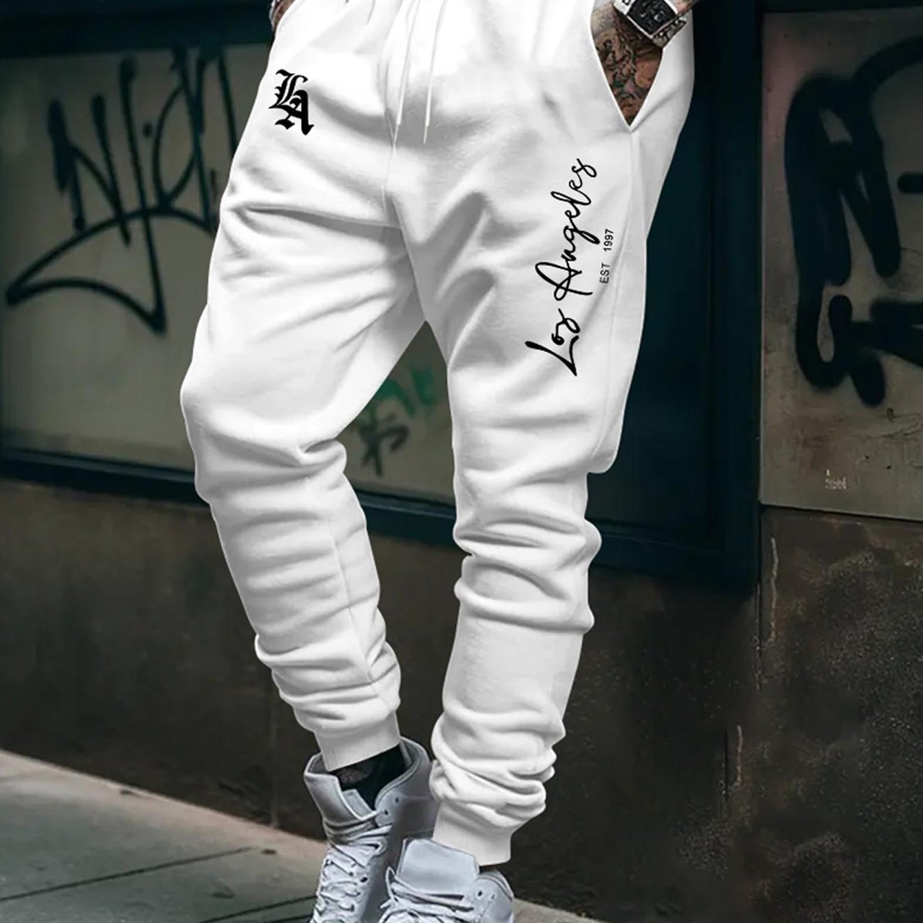 E-shop Los Angeles Trendige Buchstaben Herren , Lässige Mode Sweatpants