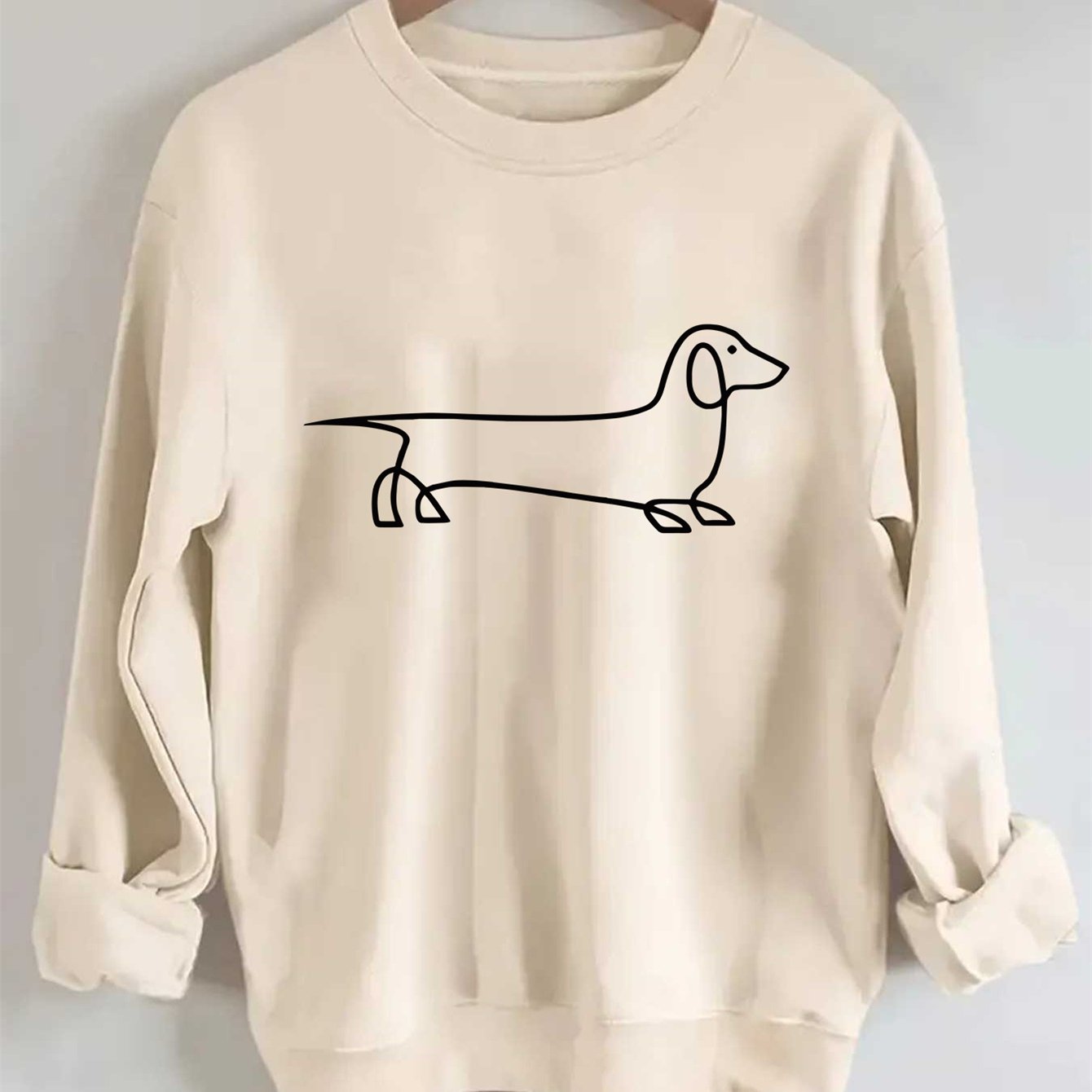 TEMU Letter Print Sweatshirt, Crew Neck Casual Sweatshirt For Fall & Spring, Women's Clothing