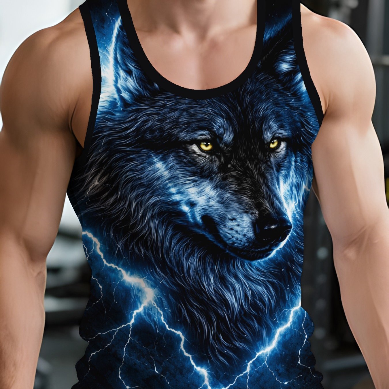 TEMU Men's Summer Loose-fit Sleeveless Printed Vest