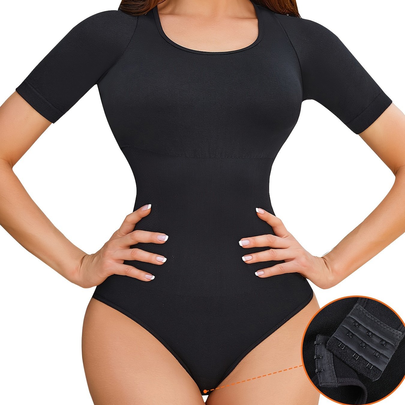  Short Sleeve Bodysuit For Women Tummy Control
