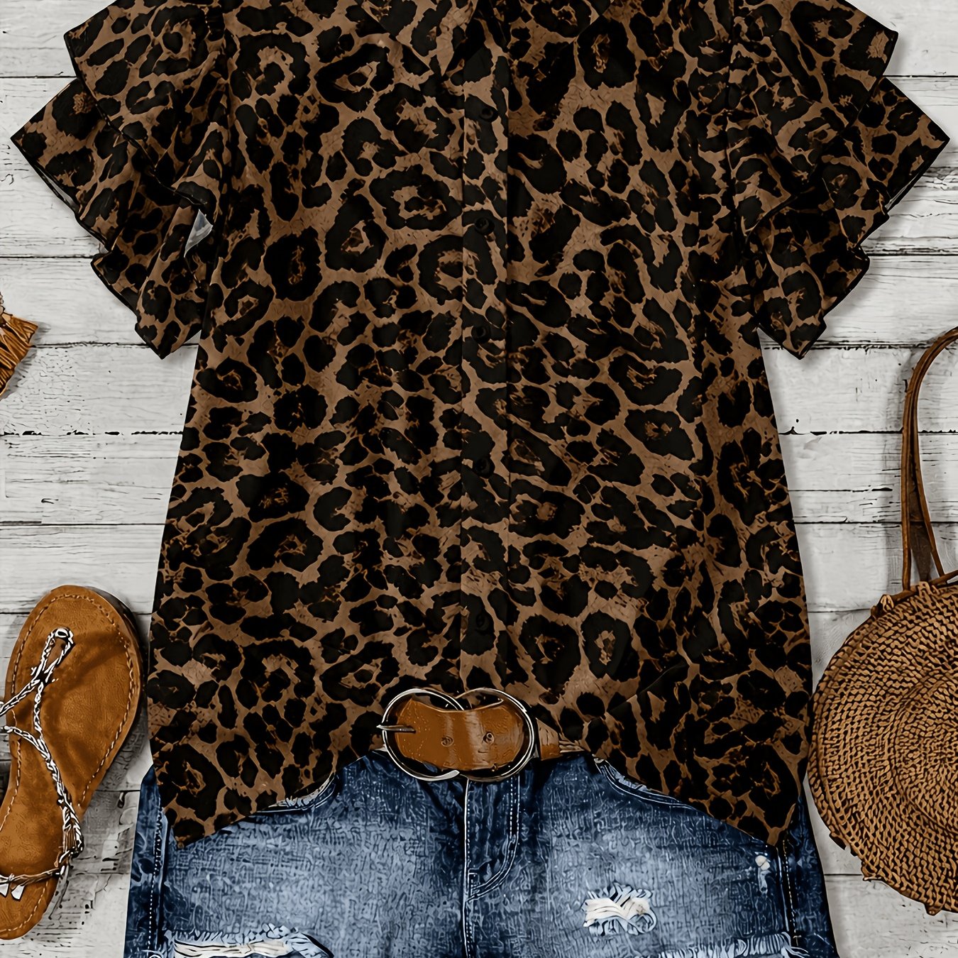 TEMU Plus Size - Summer New Plus Size Women's Short Sleeve Shirt Loose Casual Women's Top