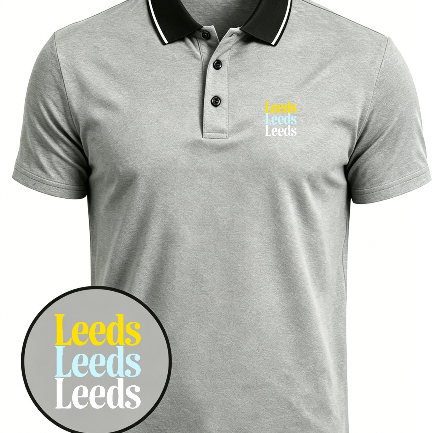 TEMU 's Unique And Creative Leeds Letter Logo-printed Short-sleeve Shirt, An , Top . Fit Combines European And American Minimalist Styles, A Casual
