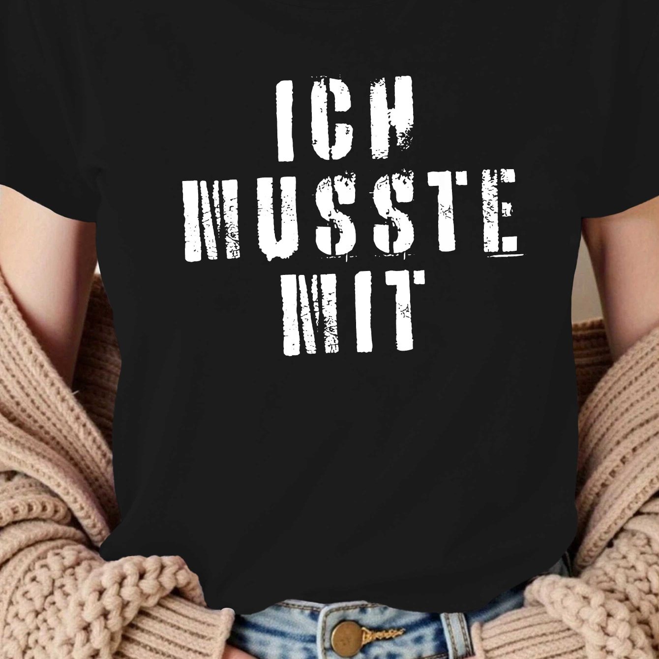 Image of Plus Size, Ich Musste Mit Fashion Women's T-shirt Short Sleeves