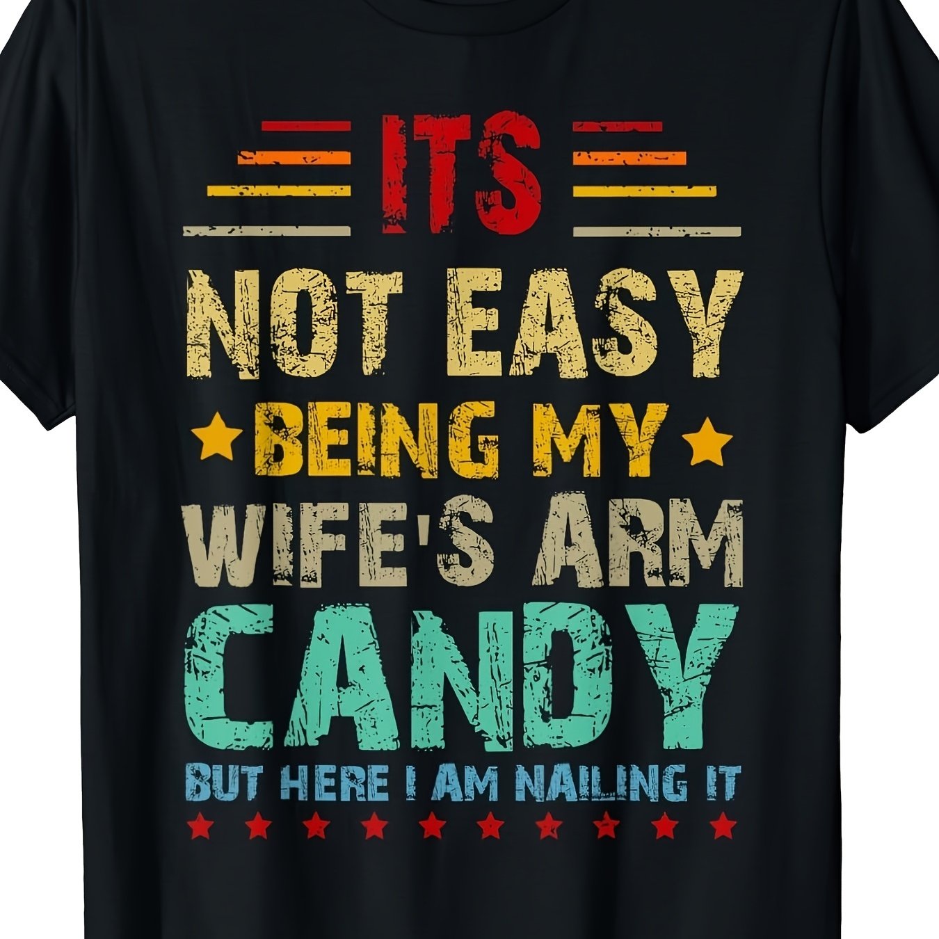 TEMU Ce n'est pas facile d'être de bras femme, Cadeau amusant pour la fête des pères, T-shirt unisexe - Cadeau unisexe, Sortie décontractée, Nouveau