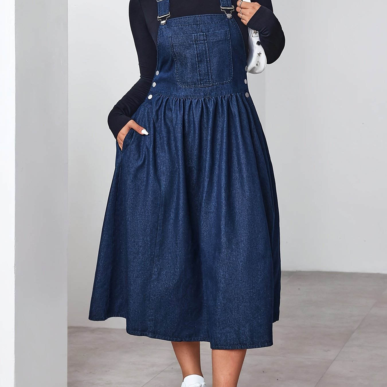 218637#cross-border Plus Size Women's Suspender Skirt
