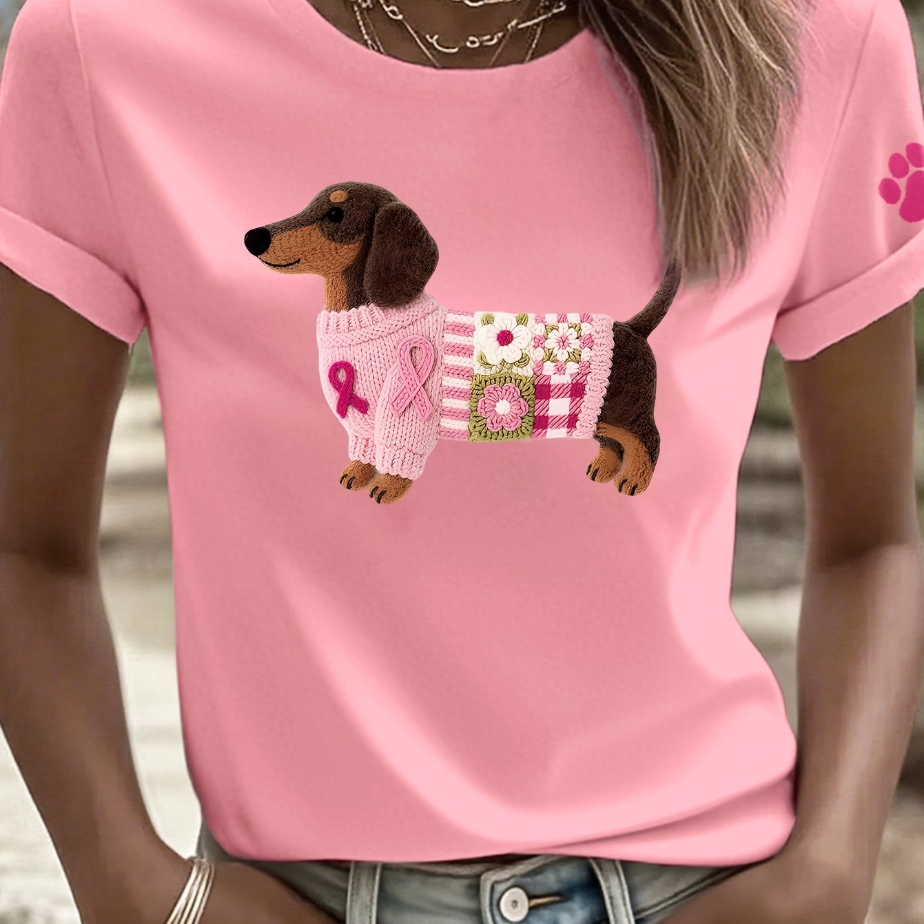 TEMU Camiseta casual de Halloween para mujer con estampado