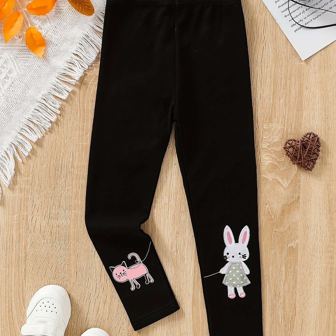 Image of 95% Girls' Leggings, Spring/autumn Outer Wear, ' Autumn Stretch Long Pants, Spring Trousers, Girls' Slim Autumn Underwear