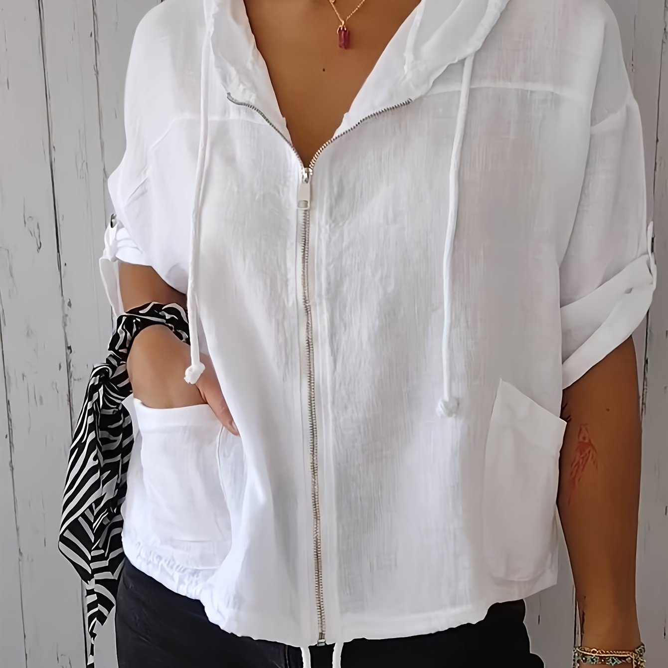 TEMU Fashion Women's Popular Casual Solid Color Jacket