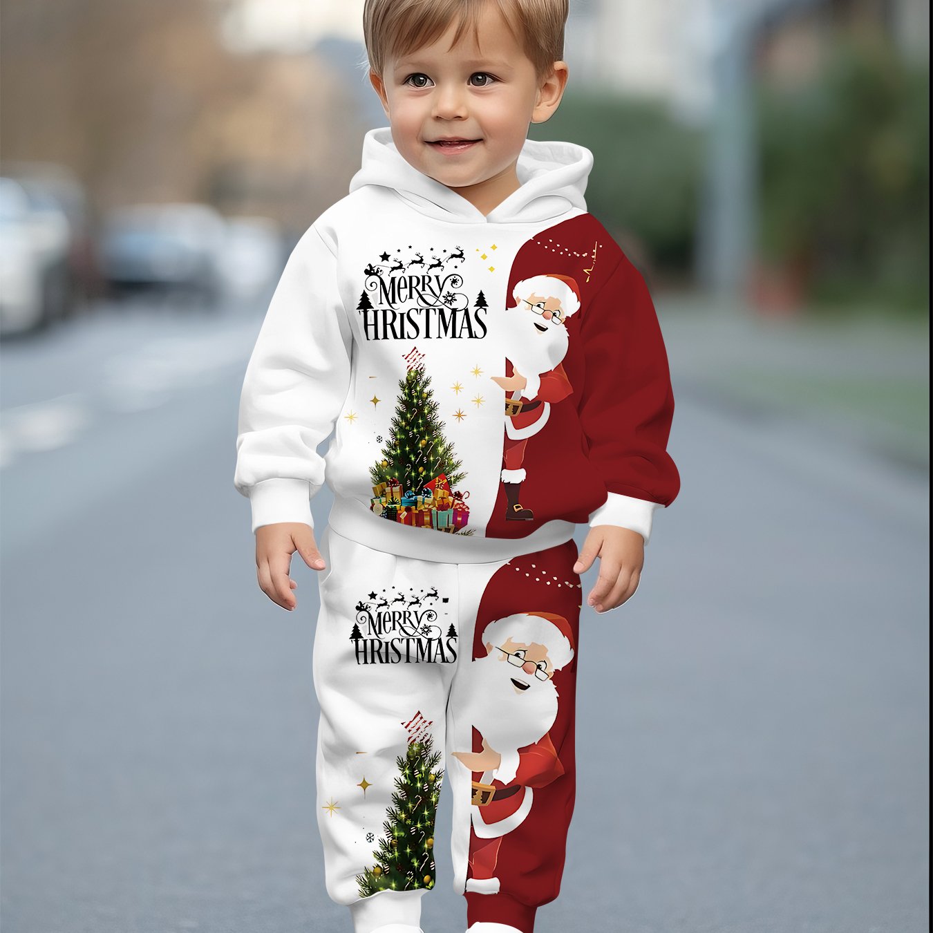 Image of Boys' Sweatshirt Set With Hoodie And Long Pants, Children's Toddler Boys' Clothing For Spring And Autumn, Perfect For Outdoor