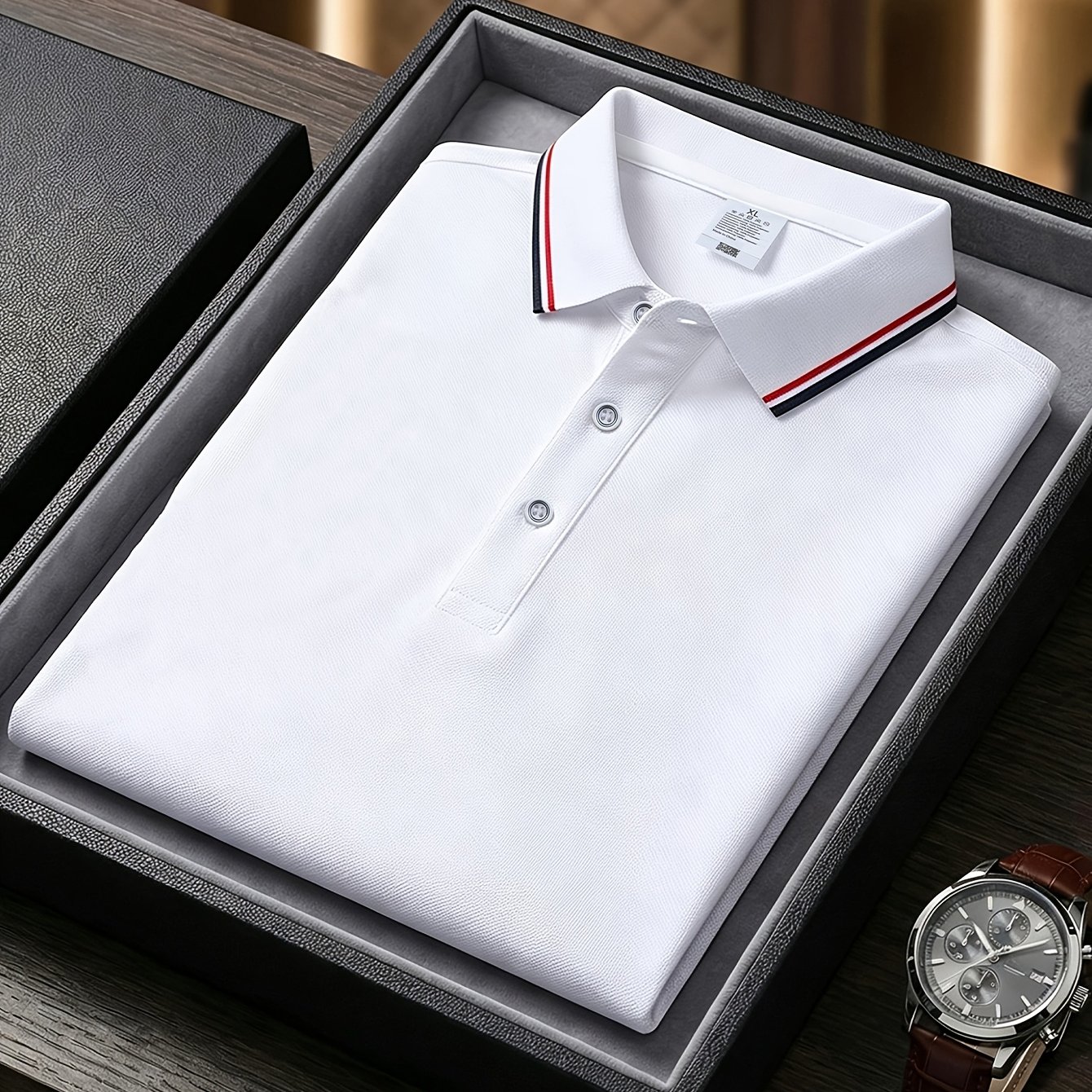 TEMU Polo d'été respirant à manches courtes, T-shirt de golf athlétique