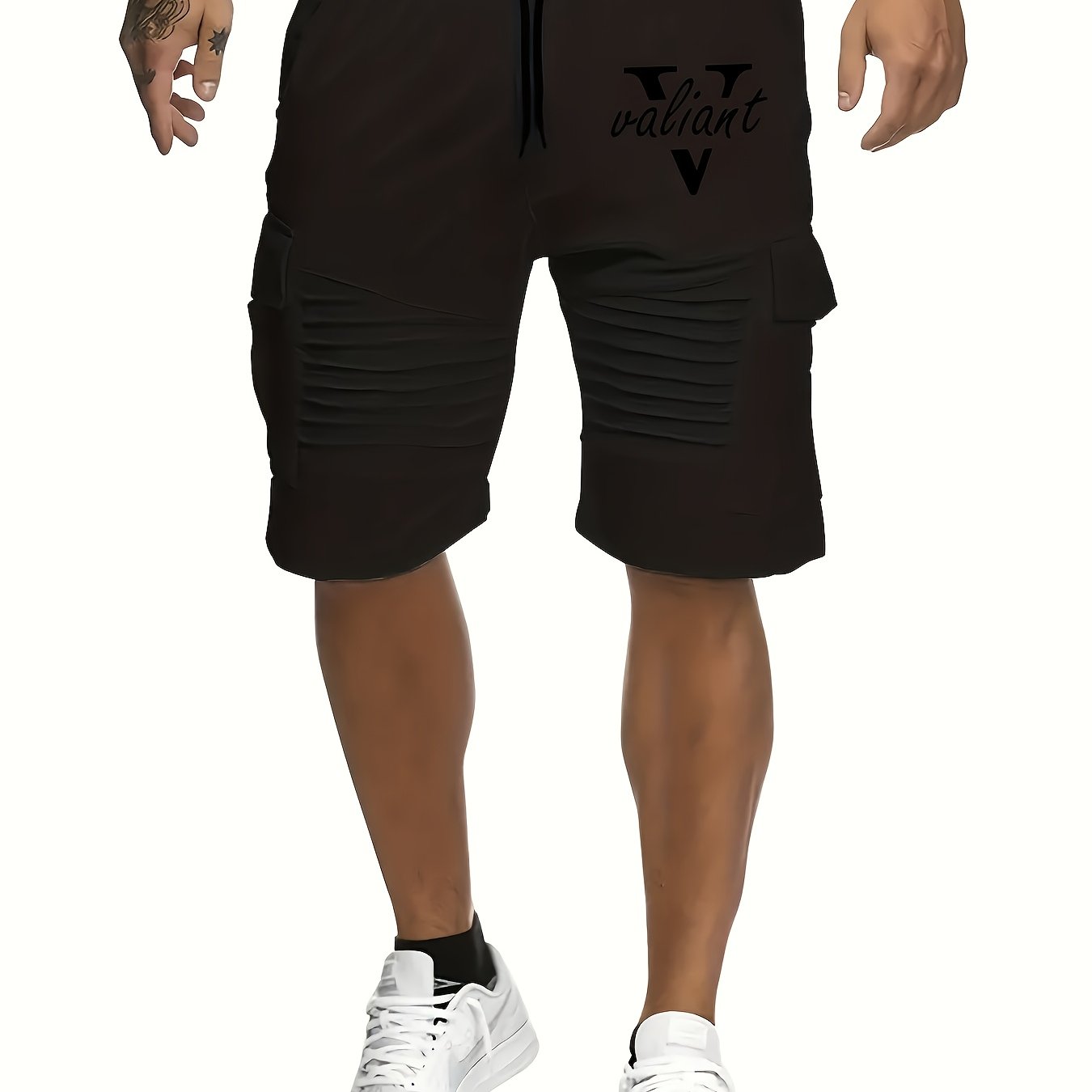 TEMU Men's Summer Casual Fashion Cargo Shorts, Outdoor Leisure Work Sports Breathable Comfortable Stylish Grand Men's Striped Fashion With Side