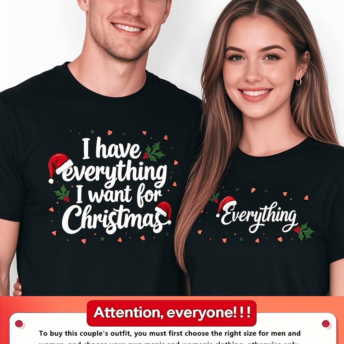 Image of I Have Everything I Want For Christmas Shirt, Funny Christmas Matching Shirts, Christmas Couple Shirt, Xmas Party Shirt, Matching Xmas Shirt