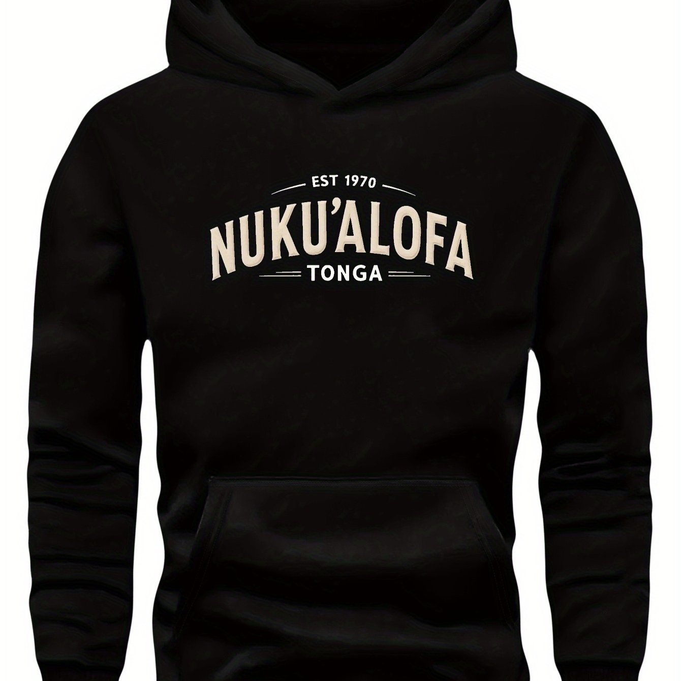 TEMU Nukulau Tonga Design Men's Plus Size Hoodies