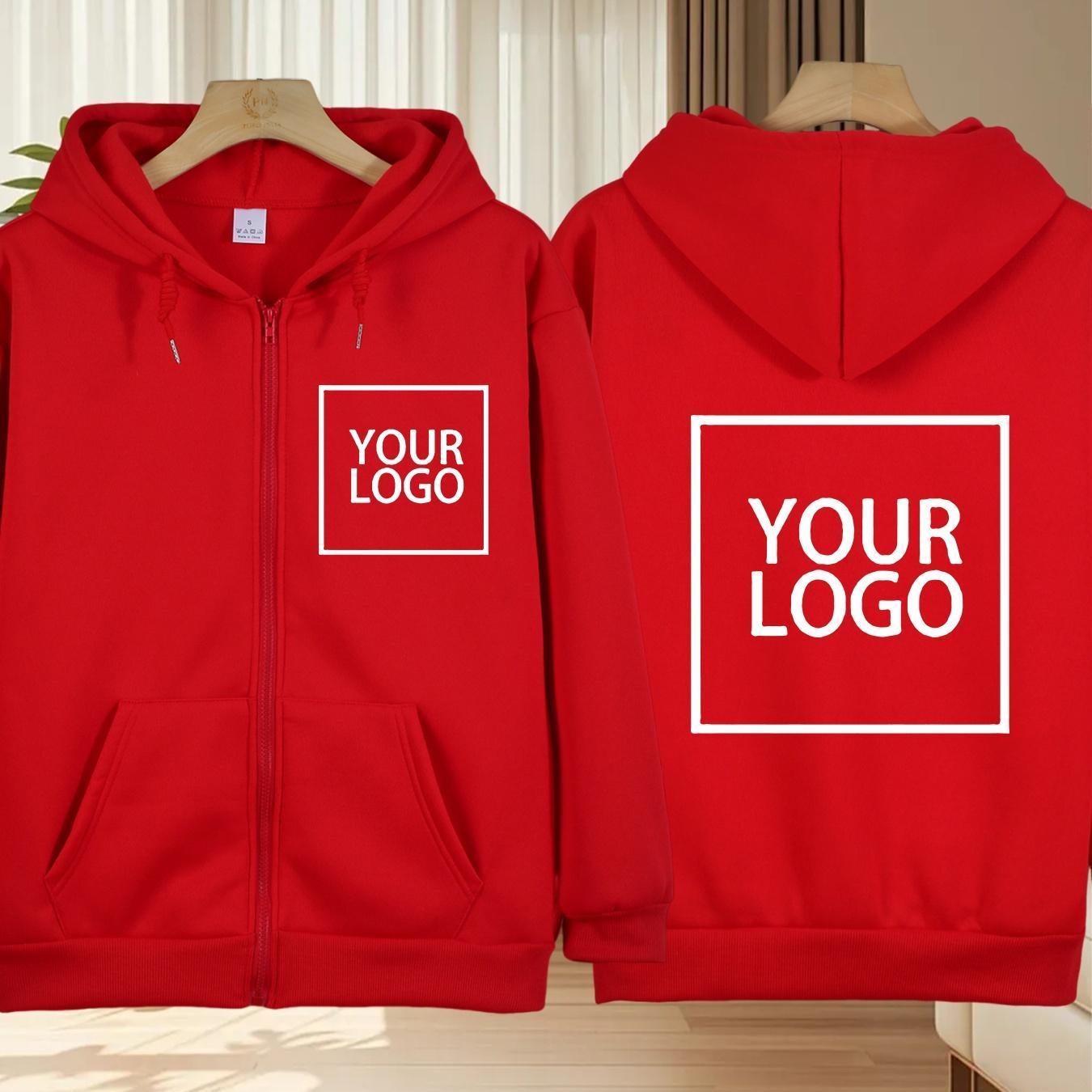 TEMU [1pc Custom Sweatshirt] Prank Photo Customization, Employee Team Customization, Custom Hooded Casual Zip-up Personalized Customization, Custom