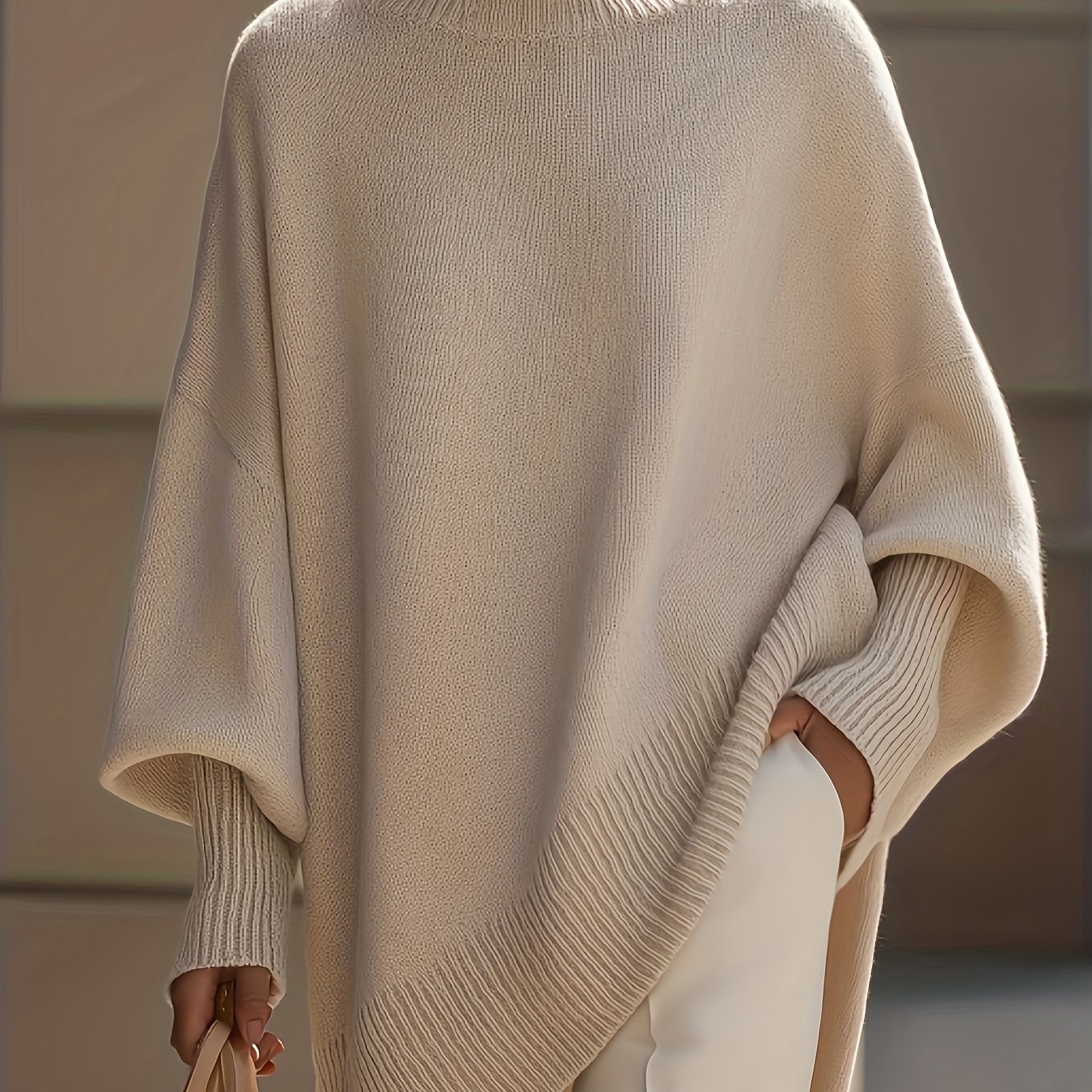 Thick Women's Sweater, Autumn Winter Lazy Style Soft Loose Sweater