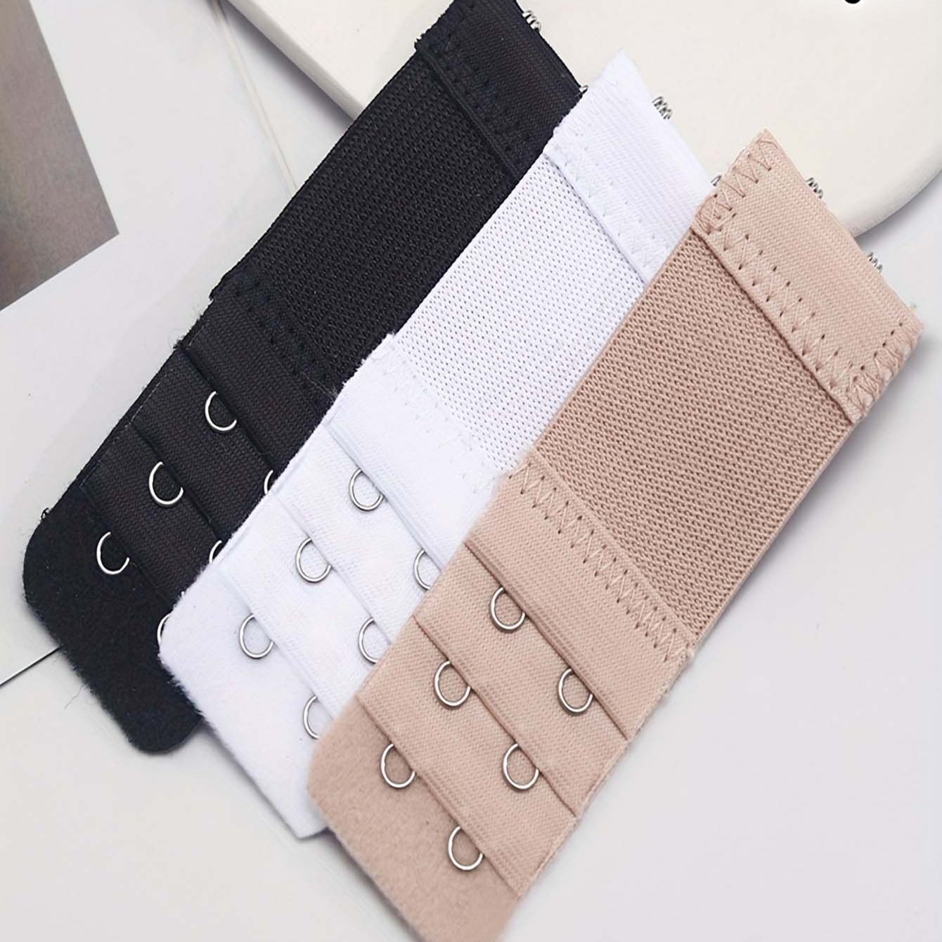 TEMU Extensores de elásticos y suaves TSLBNRIO ganchos y de 3 filas - Extensor de pecho ajustable para posparto, embarazo, madres lactantes - Color