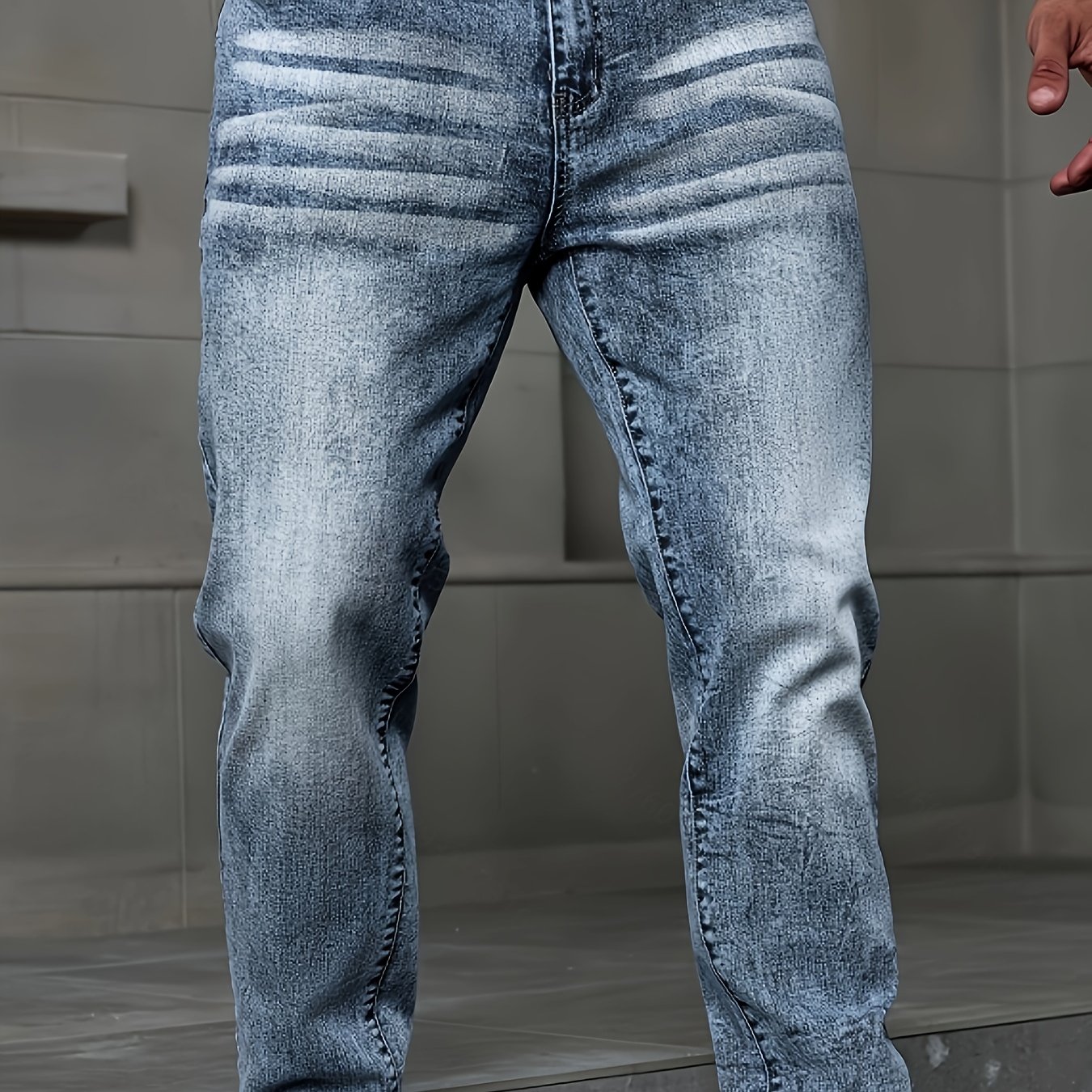 Men's Casual Fashion Straight Fit Skinny Jeans