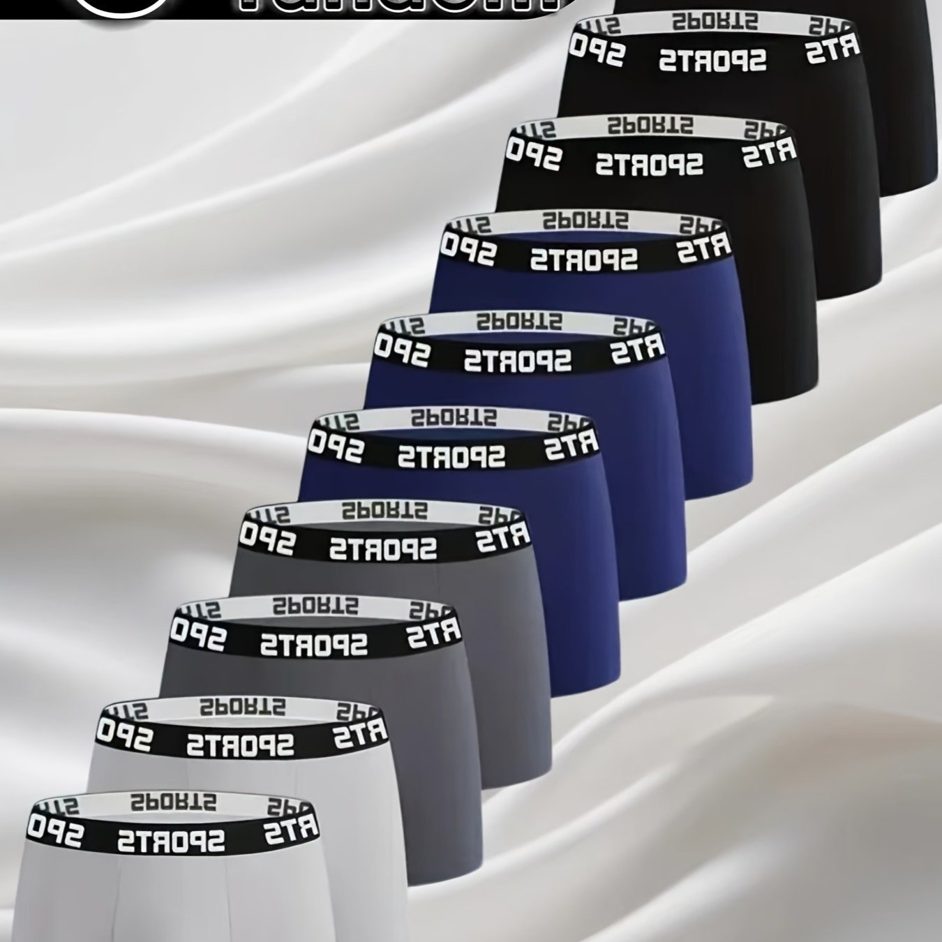 TEMU 1/3/5/8pcs Boxers Décontractés pour Hommes, Ceintures à Lettres - Sous-vêtements de Sport Confortables et Respirants
