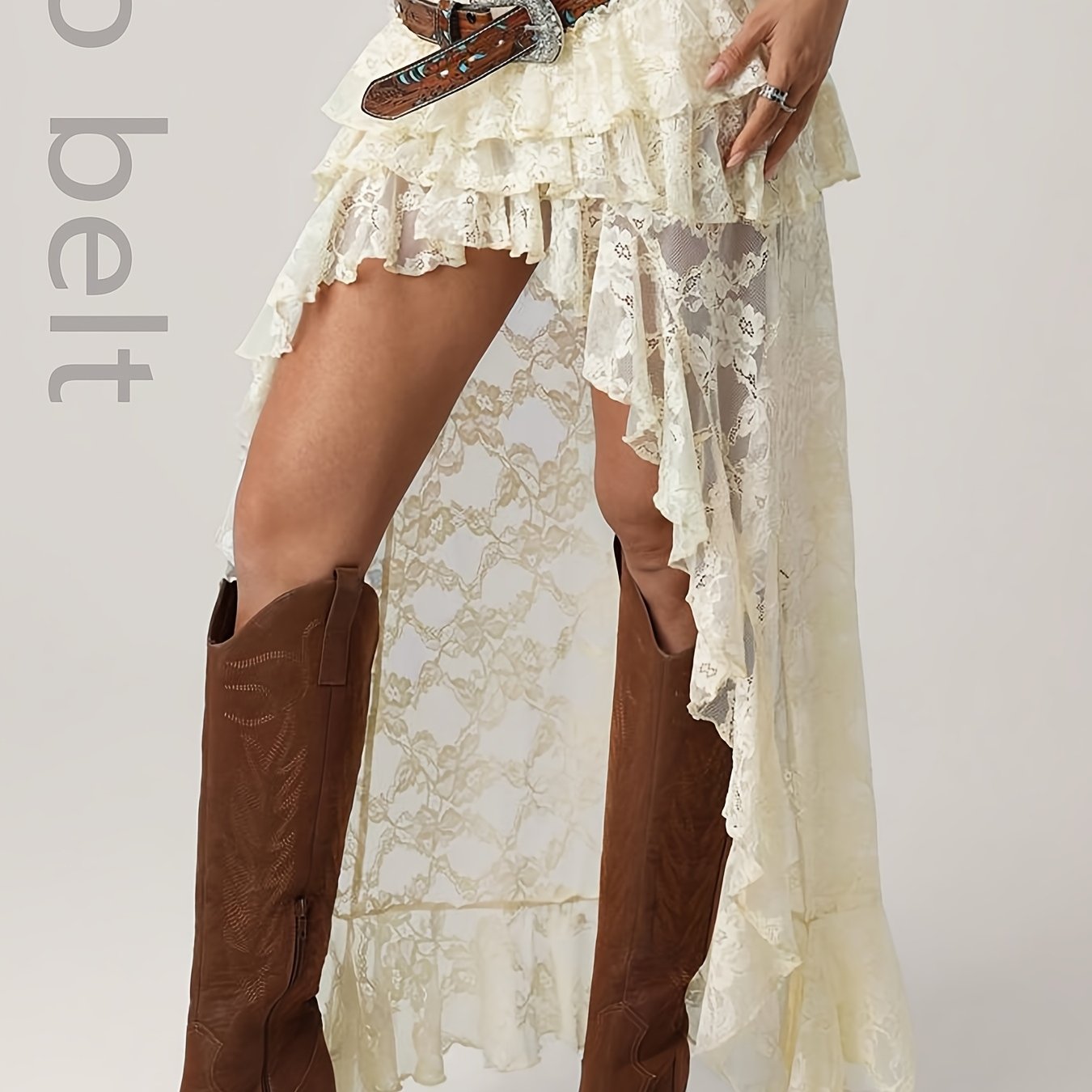 TEMU A Fitted Sexy Lace Mini Skirt, Without A Belt Or Lining, Featuring A Gothic Style. A Versatile Recommendation For Summer, Suitable For Daily