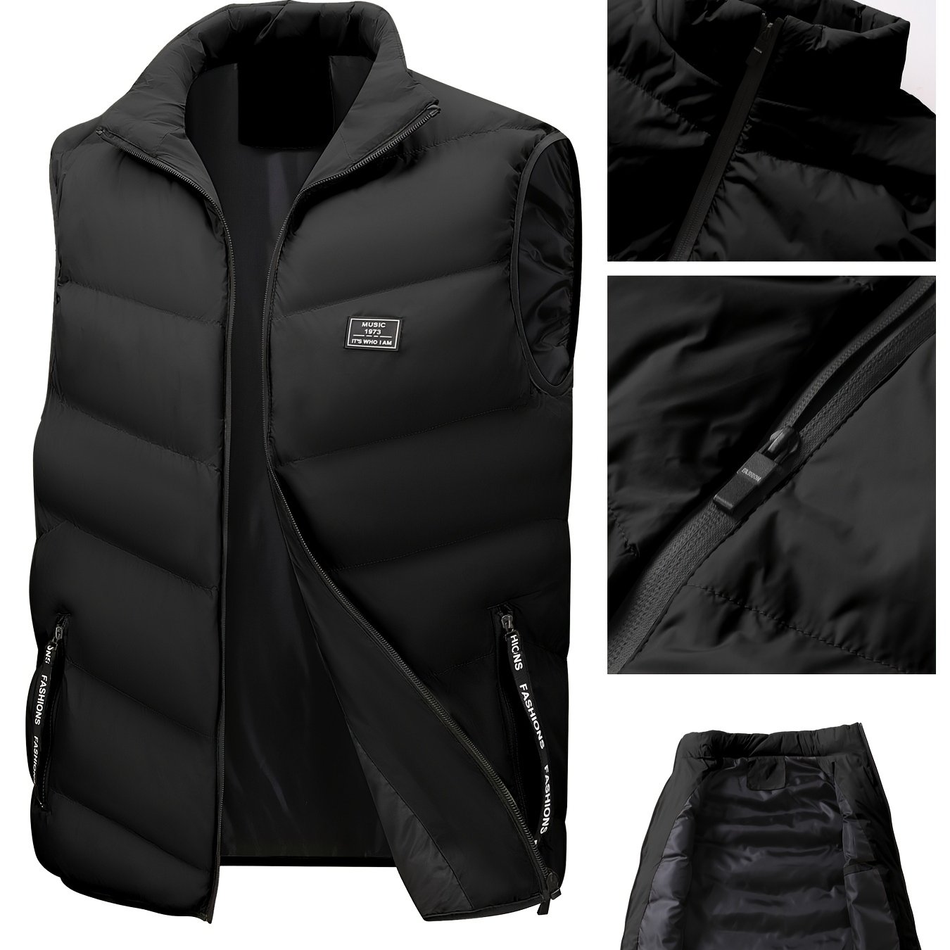 TEMU Gilet de 'automne pour hommes, idéal pour l'alpinisme, la pêche et l'hiver. Gilet léger, décontracté, veste de sport, veste de golf d'hiver,