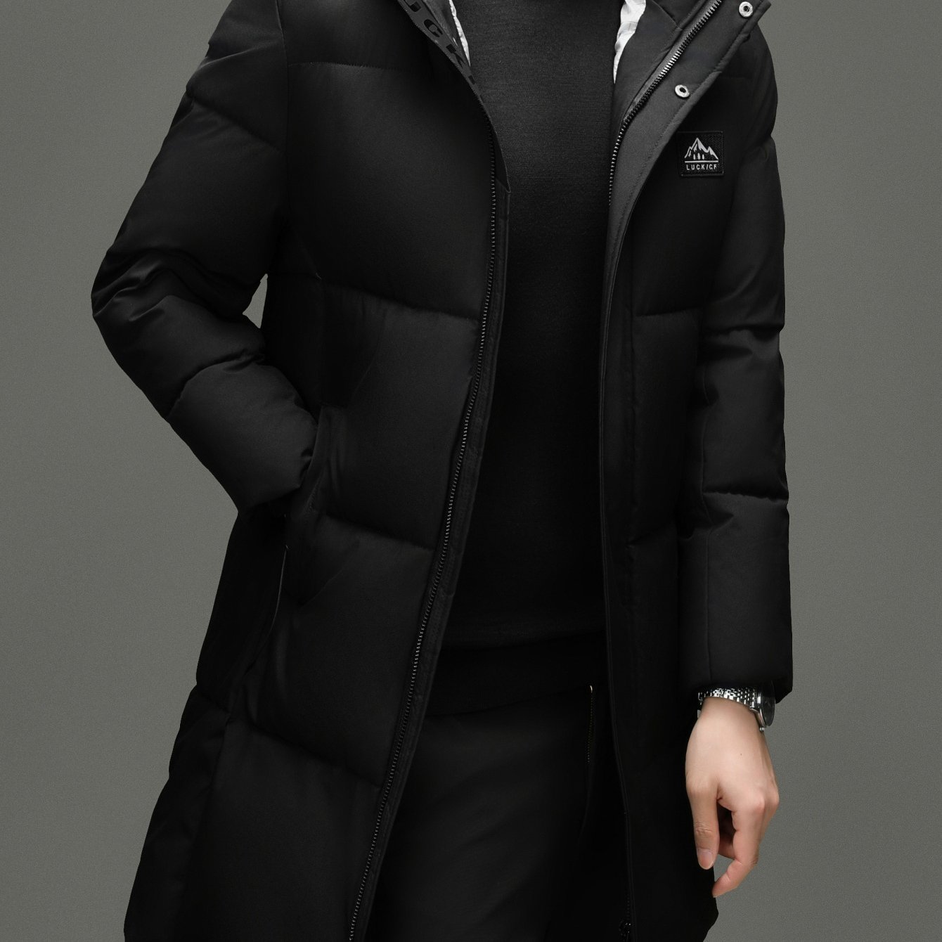 TEMU New Winter Couple's Padded Coat Jacket, Casual And Versatile For Cold Weather, Essential For Winter Outdoor Sports, Parties, And Dates