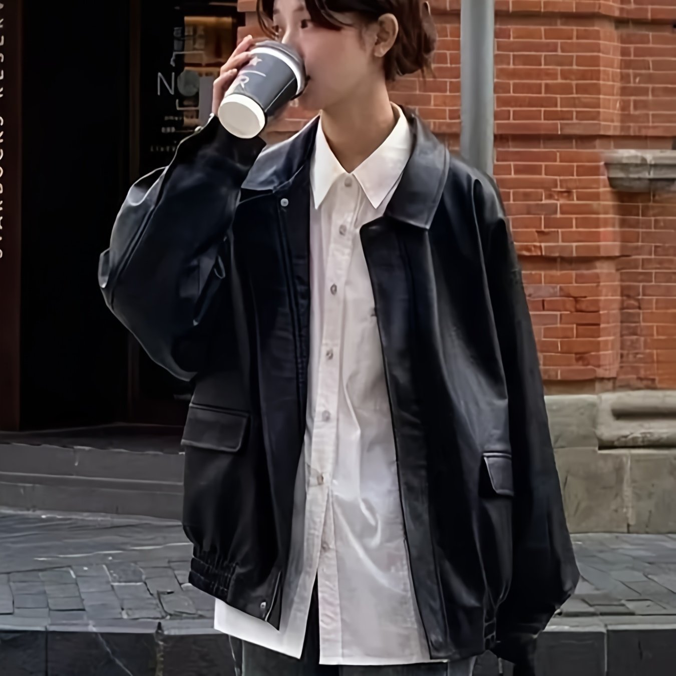 TEMU Women's Retro Loose Jacket - Brown, With Pockets, Spring & Fall, Casual Wear Jacket| Jacket|polyester Jacket