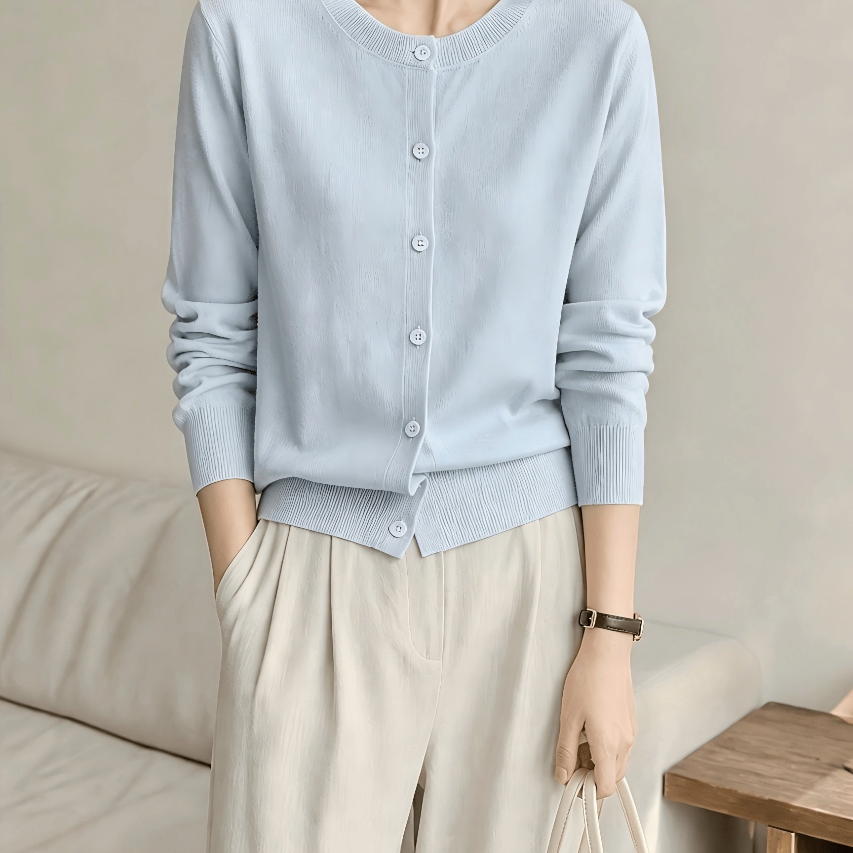 TEMU 1 cardigan décontracté pour femmes, léger et doux, idéal pour et
