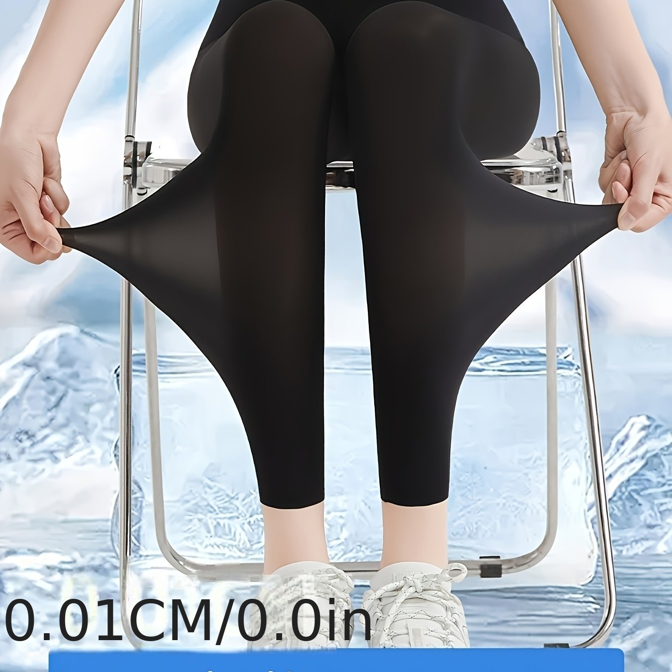 E-shop Damen Yoga-Hose in Uni-Farben, Ultra-dünn & Kühlend, High-Waist mit Bauchkontroll-Effekt