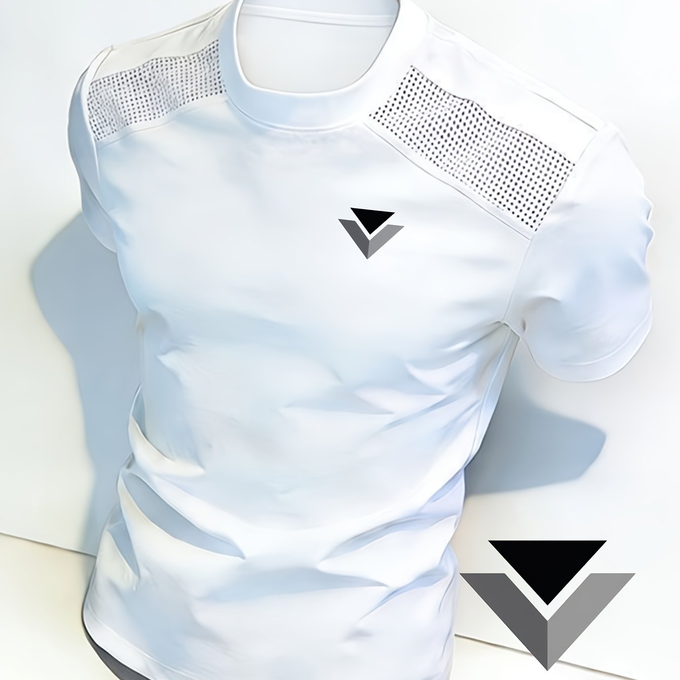 Image of Men's Stylish Graphic - Shirt: Featuring A Triangular Print. From Soft And Comfortable Fabric, This T - Shirt Is An Ideal Menswear Top For Casual Wear, Fashion And Ease. With This !
