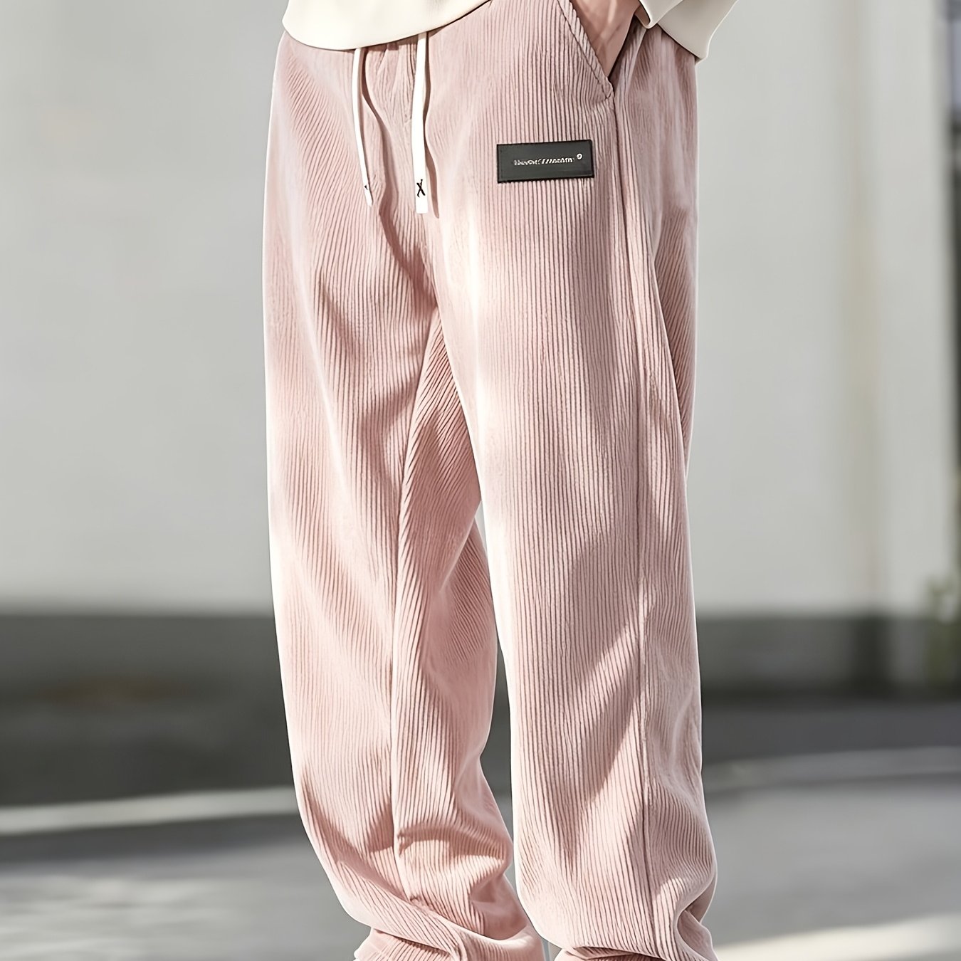 TEMU Pantalon Jogging en Velours pour Homme - Style Velours Adapté à un et aux Sports de , Pantalon Unisexe à Cordon de Serrage et Poches, Pantalon