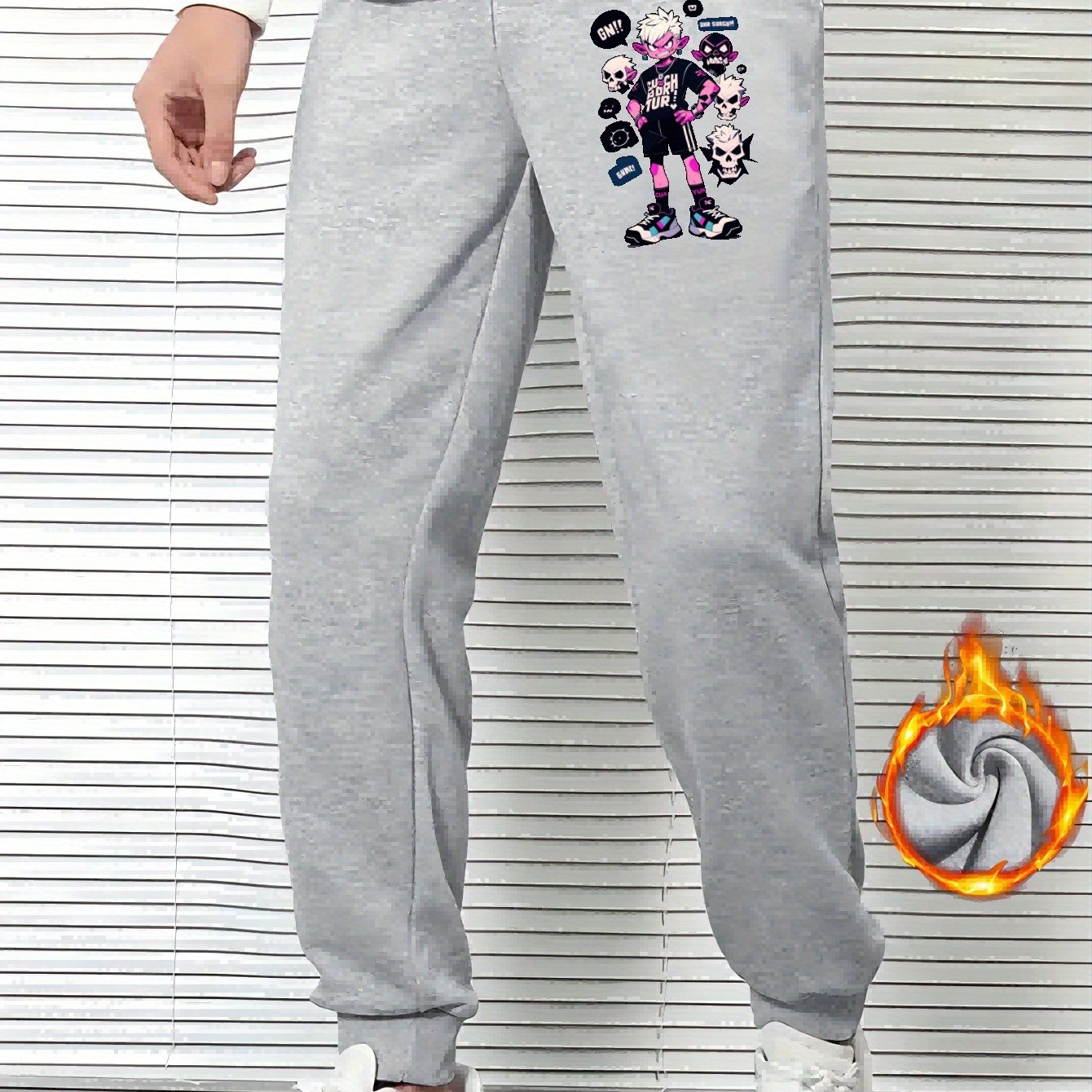 Pantalones Chándal Cordón Estampado Anime Boy Pantalones - Temu Spain