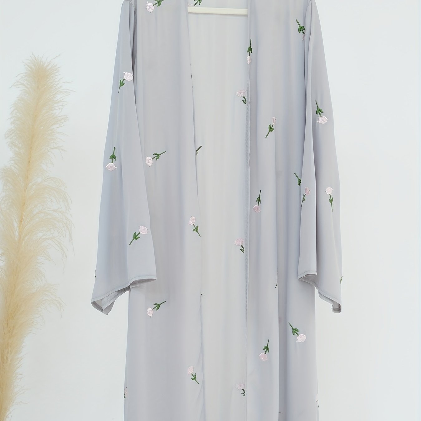 Image of Elegant Floral Embroidered Cardigan