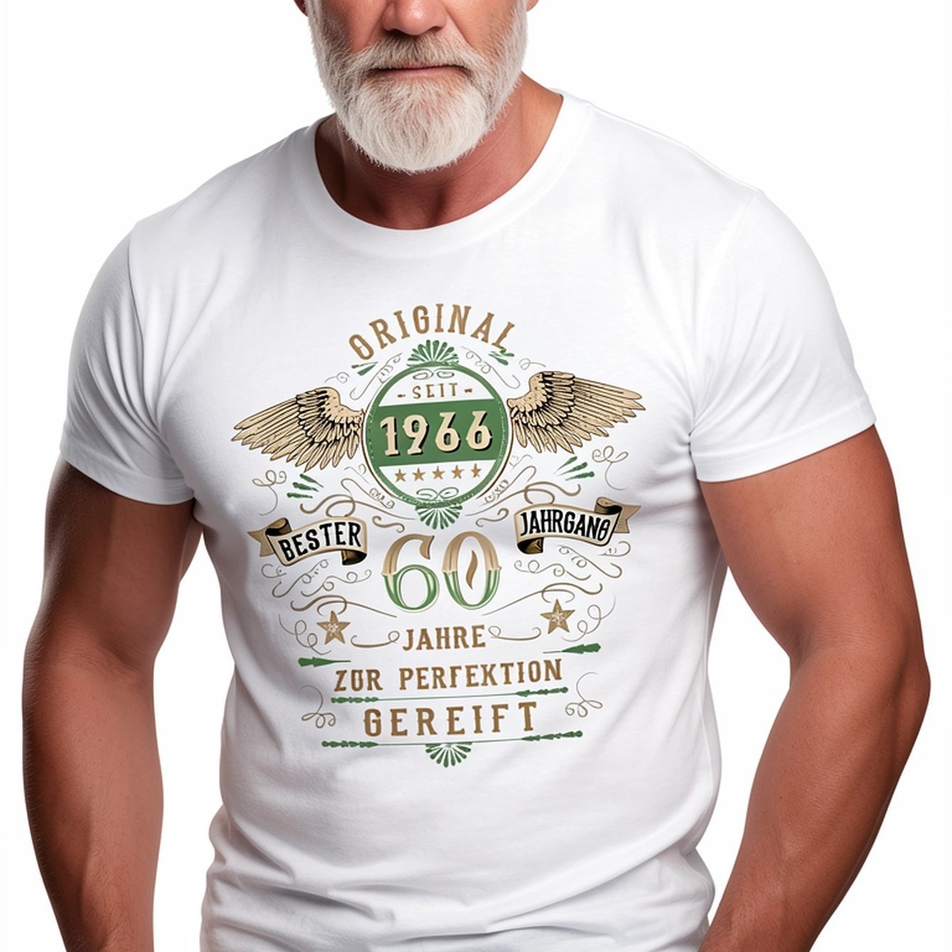 Men's T-shirt For Men's 60th Birthday Original Vintage 1966-60 Years Of Perfection