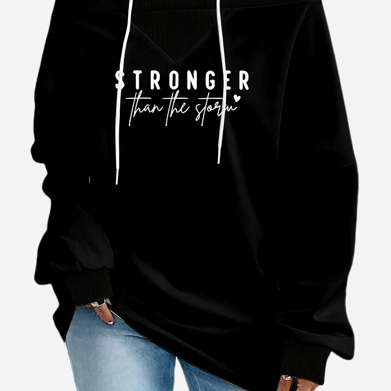 TEMU Plus Size, Letter Print Loose -the-shoulder Sweatshirt For Women, Plus Size Fashion, Oversized, Flattering And, Us Sizes 0xl-8xl, Casual