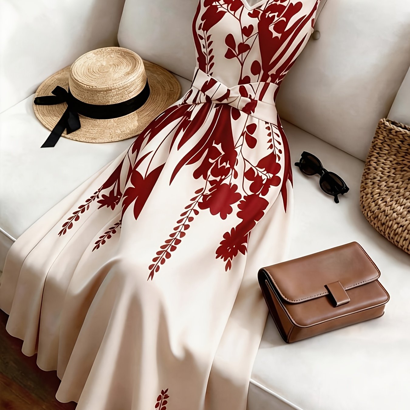 TEMU Zhengzheng Direction Zd260407020 Women's Elegant Casual Dress