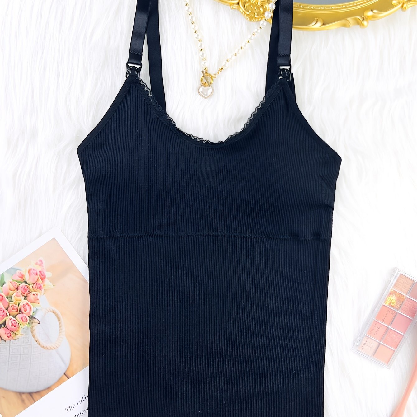 E-shop 1 Stück Damen Nahtloser Taillenformender Still-Shapewear Tanktop mit Frontverschluss, Verstellbaren Trägern Geformten