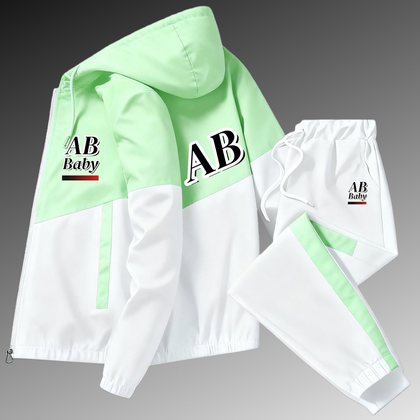 Two-piece Casual Sports Hooded Jacket And Sweatpants Set | Suitable For Men And Women, Using Stylish 3d Printing Design, Suitable For , Regular Fit, Long-sleeved Valentine's Day Gift