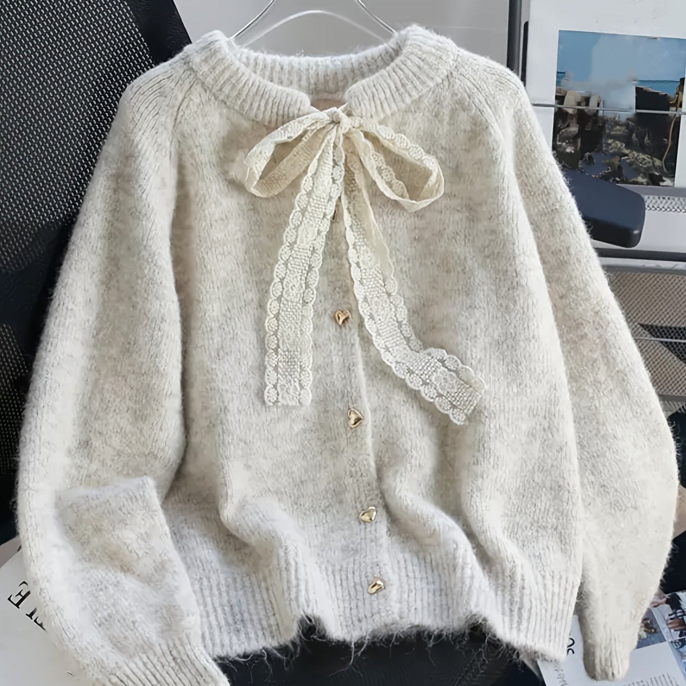 TEMU Giacca cardigan elegante da donna in patchwork di pizzo con e bottoni - Blazer con bottoni, elasticit� media adatta all'uso, capospalla lavabile