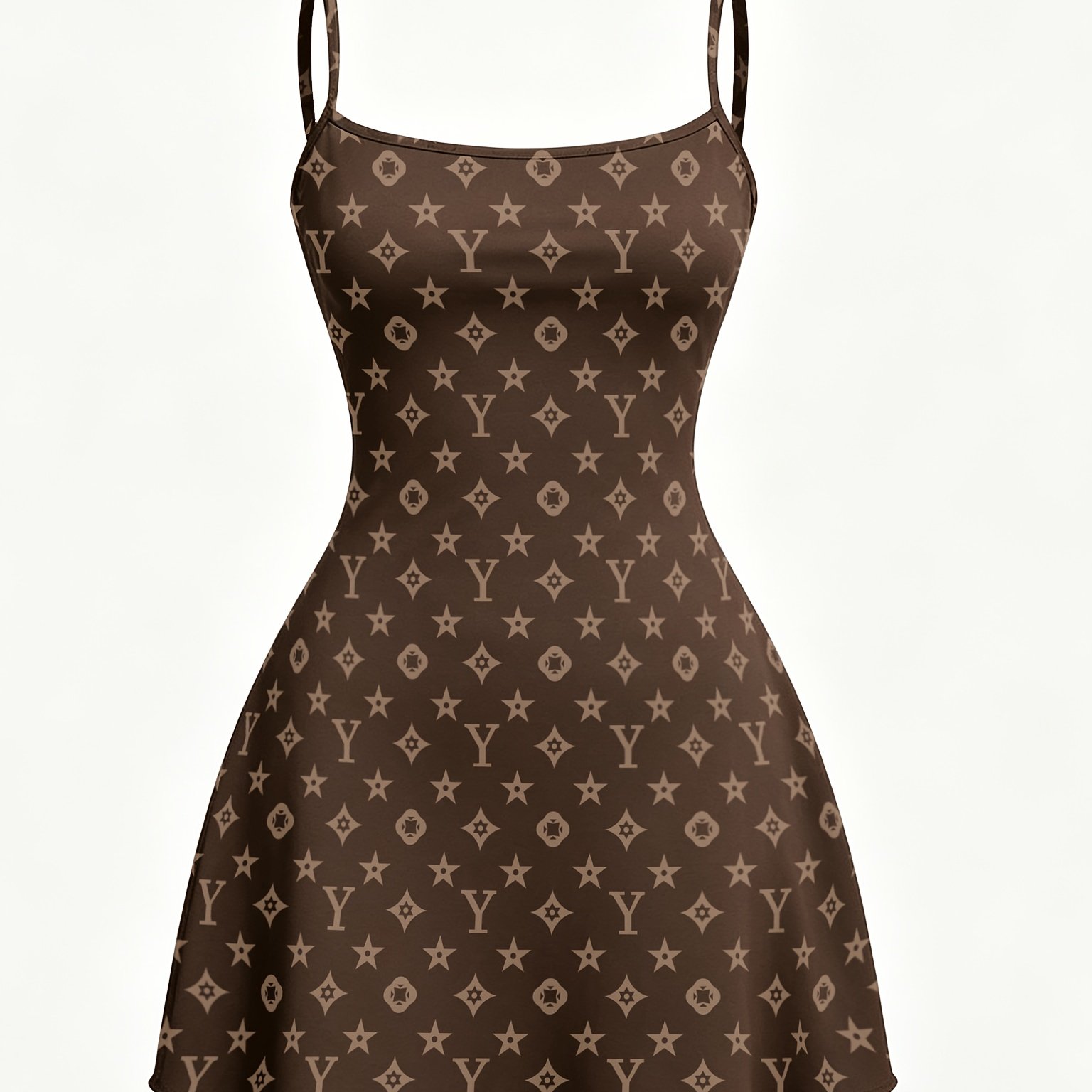 TEMU 2026 New Women's Fashion Commuter Adjustable Beautiful Printed Cami Dress