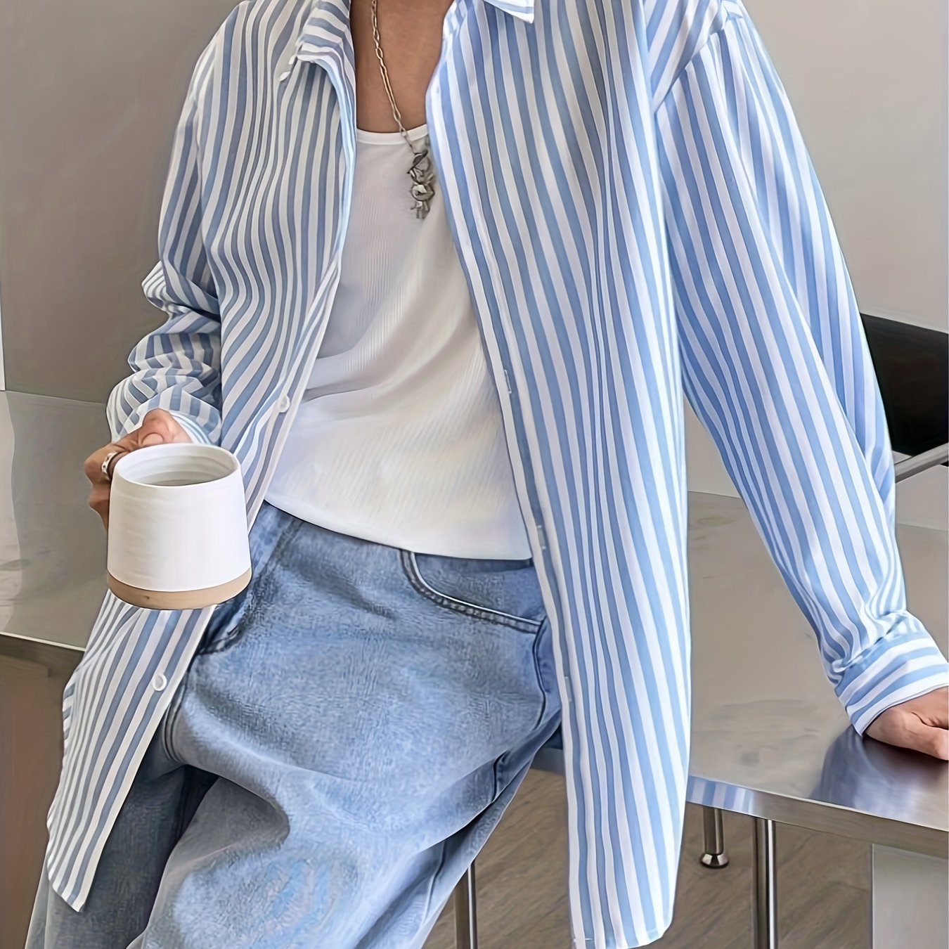 TEMU Men's Casual Fashion Long Sleeve Shirt