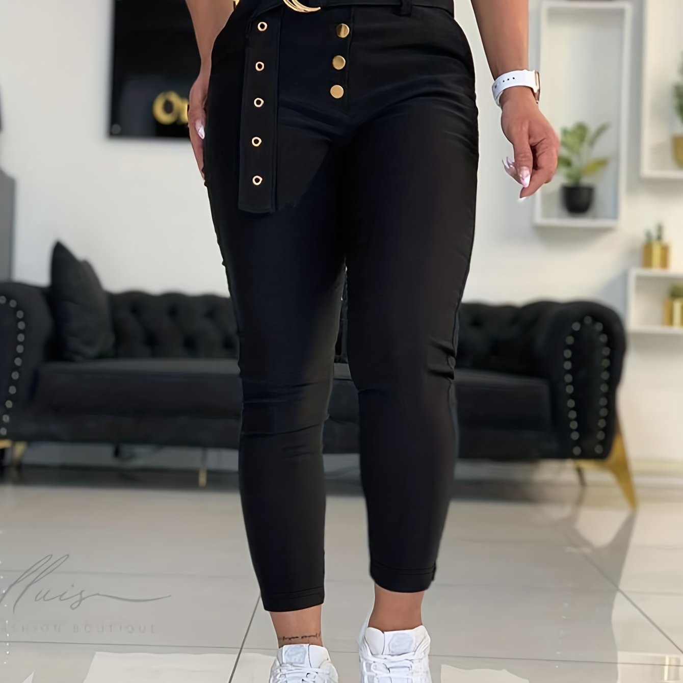 Image of Fashionable Women's Trousers, Suitable For , Hot Outfit, Casual , Special Occasions, Festivals, Evening Dates, , Designer Waistband, Tight Waist, Beautiful Women's Trousers