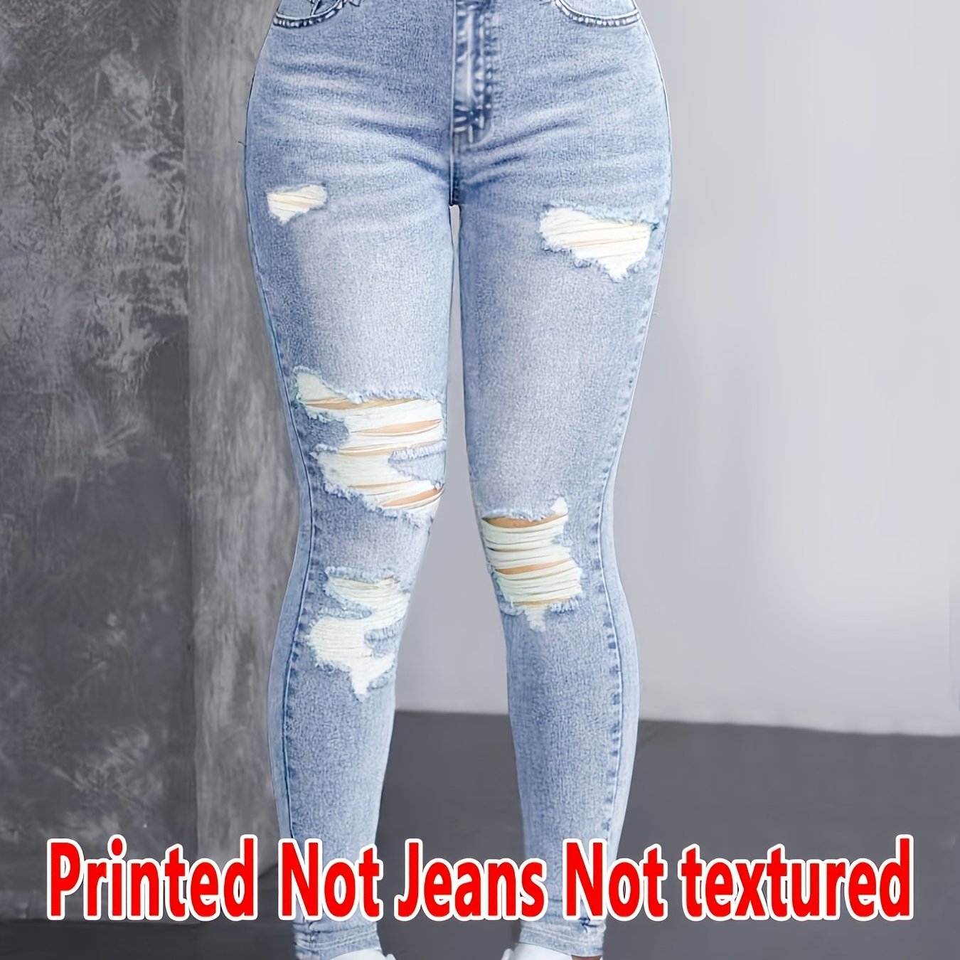 [printed Pants - Not Denim Fabric] Printed Legging - Not Denim Fabric Women's Long Pants -denim Printed Trousers Suitable For
