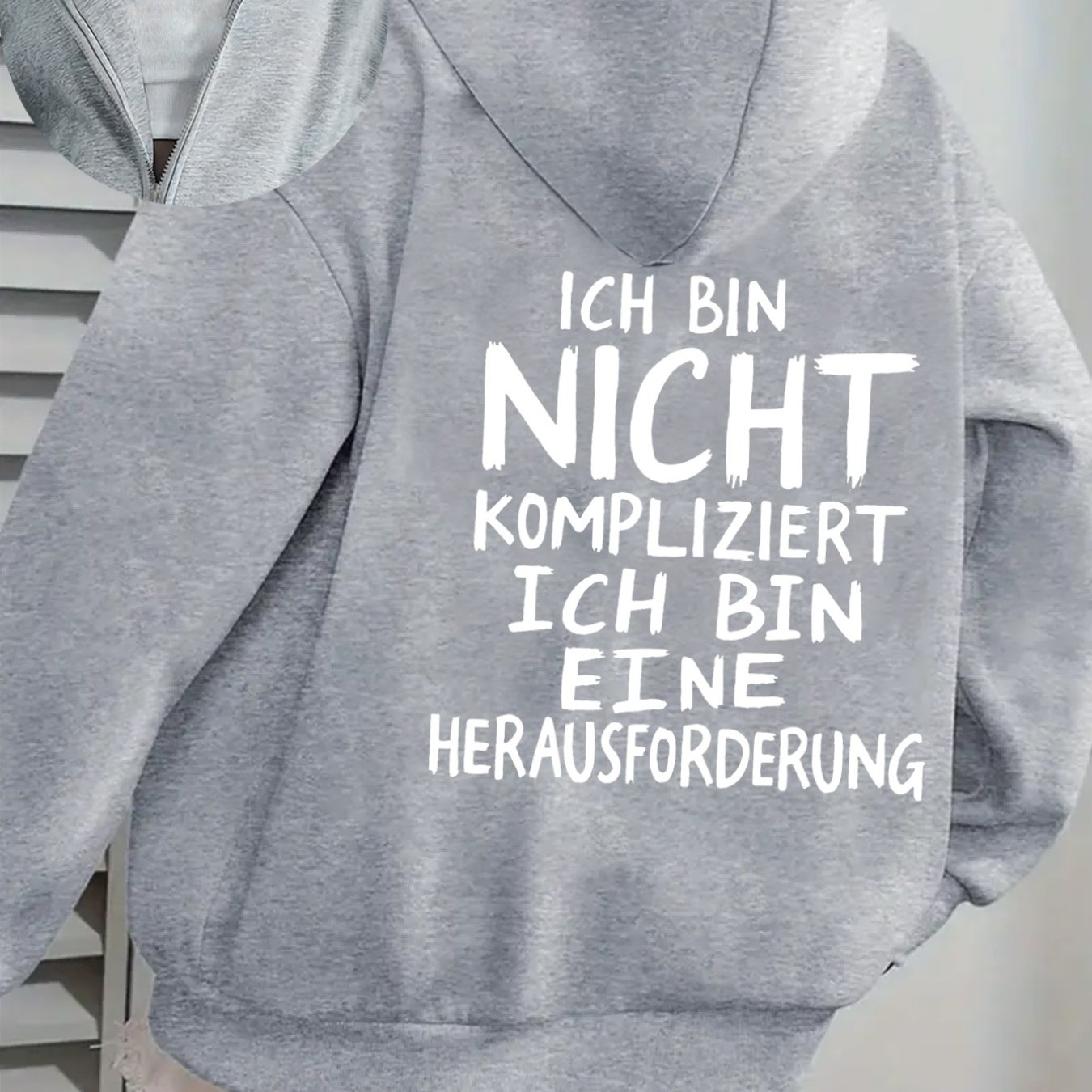 Image of A Design With I Am Not I Challenge Theme Fashion Hoodie Woman's Hoodie High Quality Thick Sweatshirt Autumn Winter Casual Wear Gift For