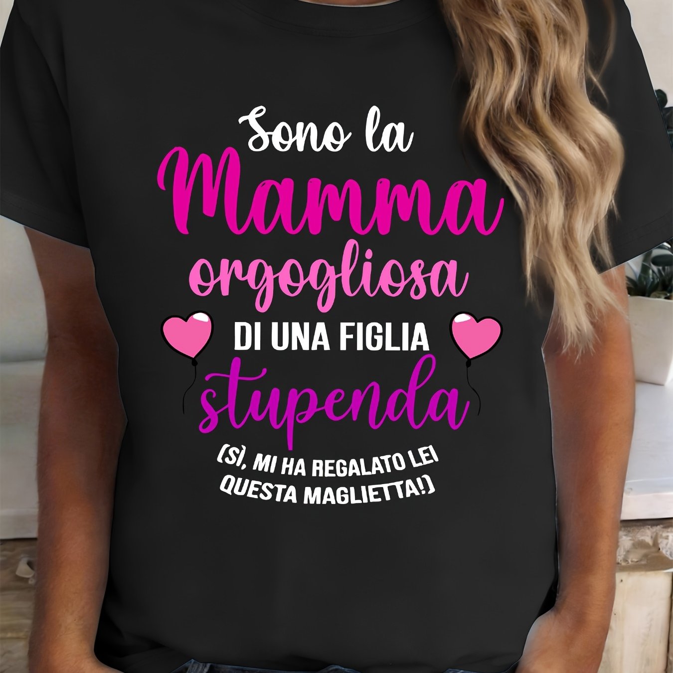 TEMU Graphic Print T-shirt, Short Sleeve Crew Neck Casual Top For Summer & Spring, Women's Clothing