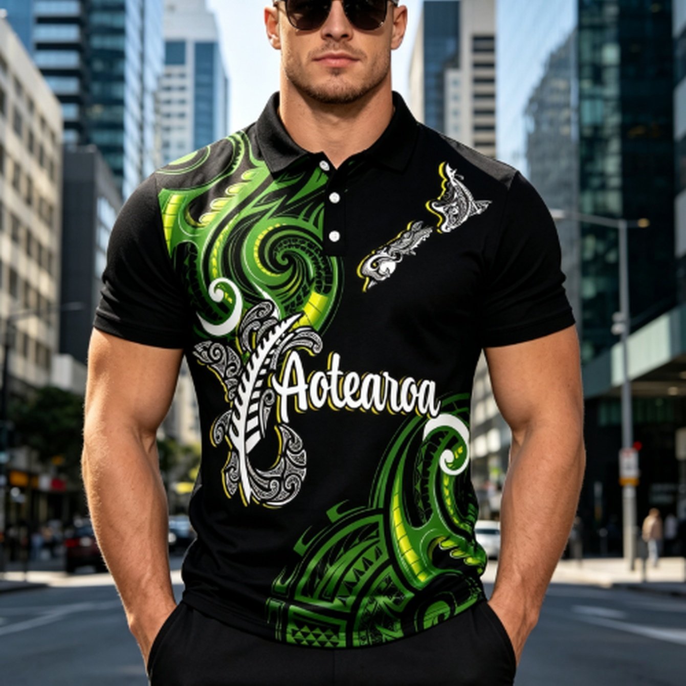 TEMU [printed Design - Not Textured] 's Shirt, New Zealand Men's Fashion Shirt, Maori Tribal And Design, Suitable For Outdoor Wear, Park, Date,