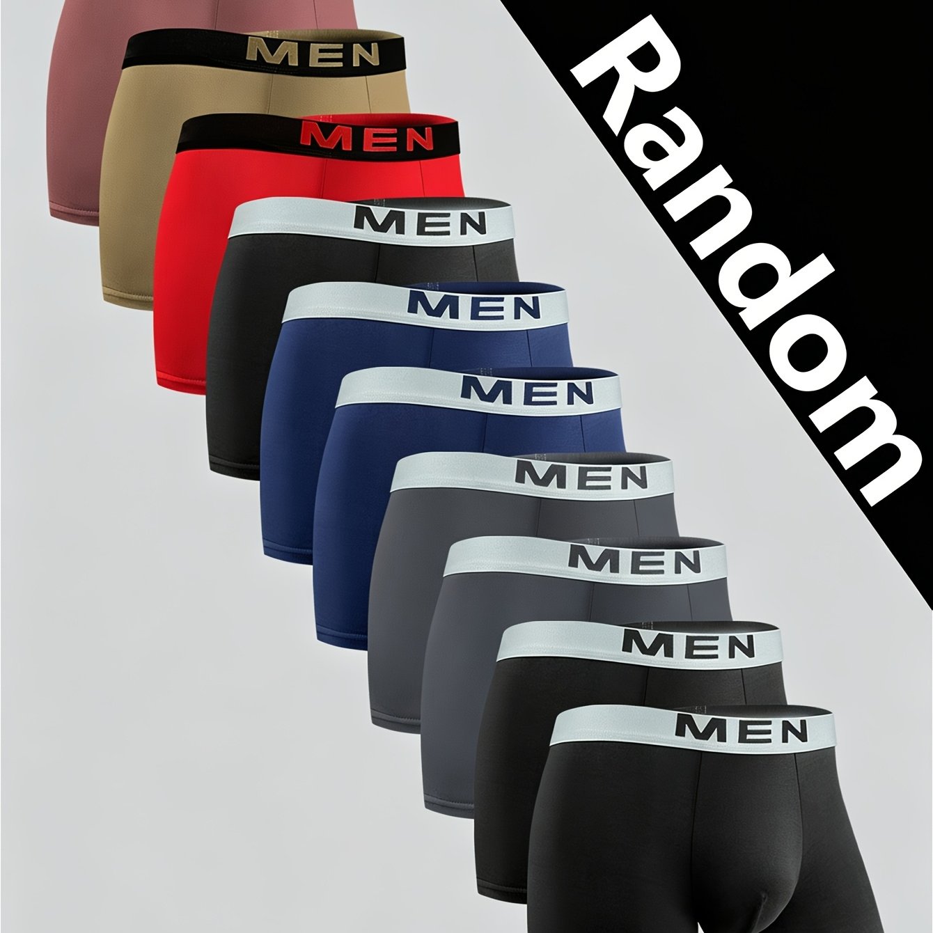 TEMU Bóxers tipo calzoncillo para hombre, surtido de 10 piezas, material prémium y , ideales para uso diario , ¡calidad superior a otros productos!
